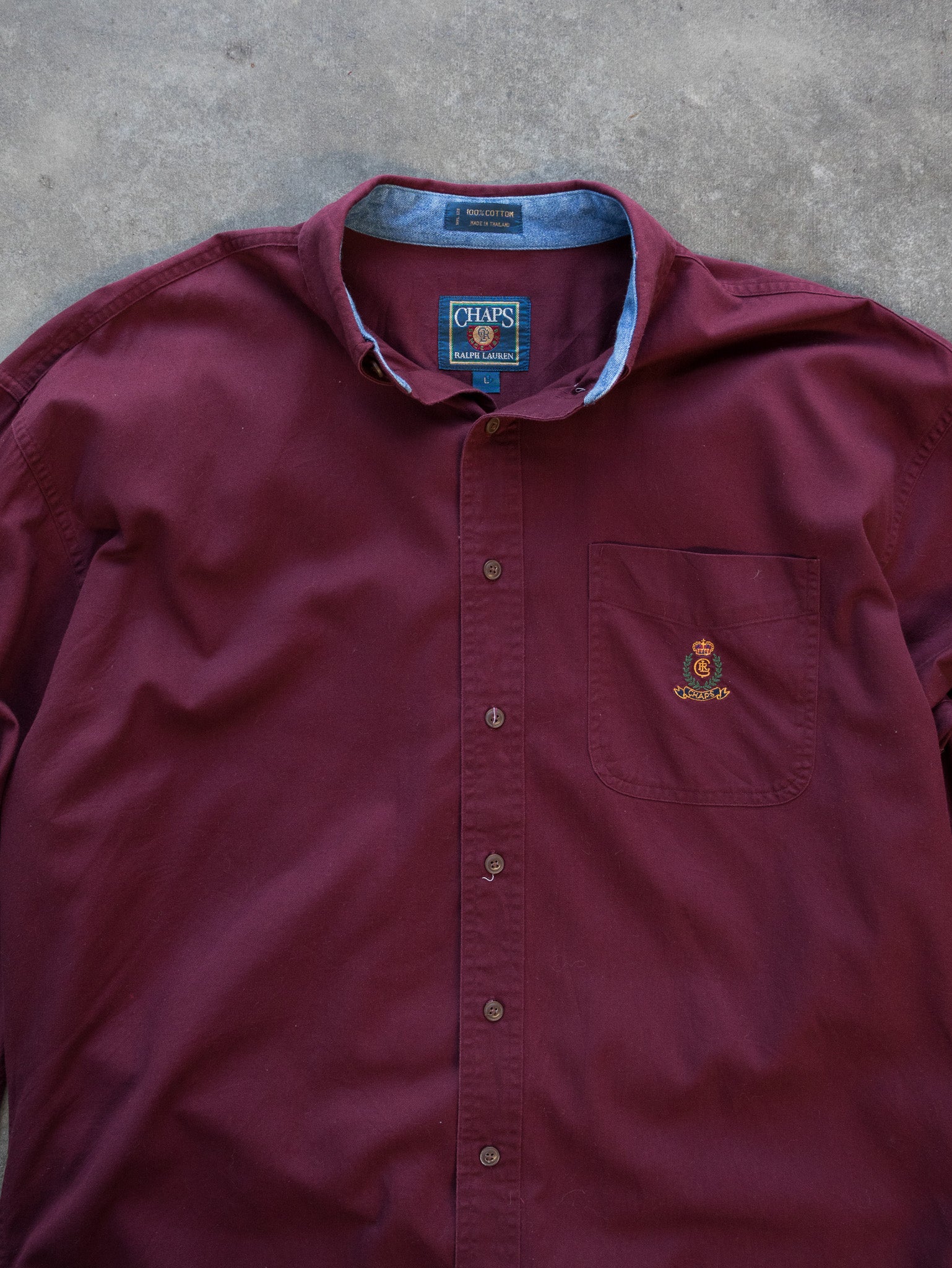 Vintage Burgundy Chaps Ralph Lauren Shirt (L)