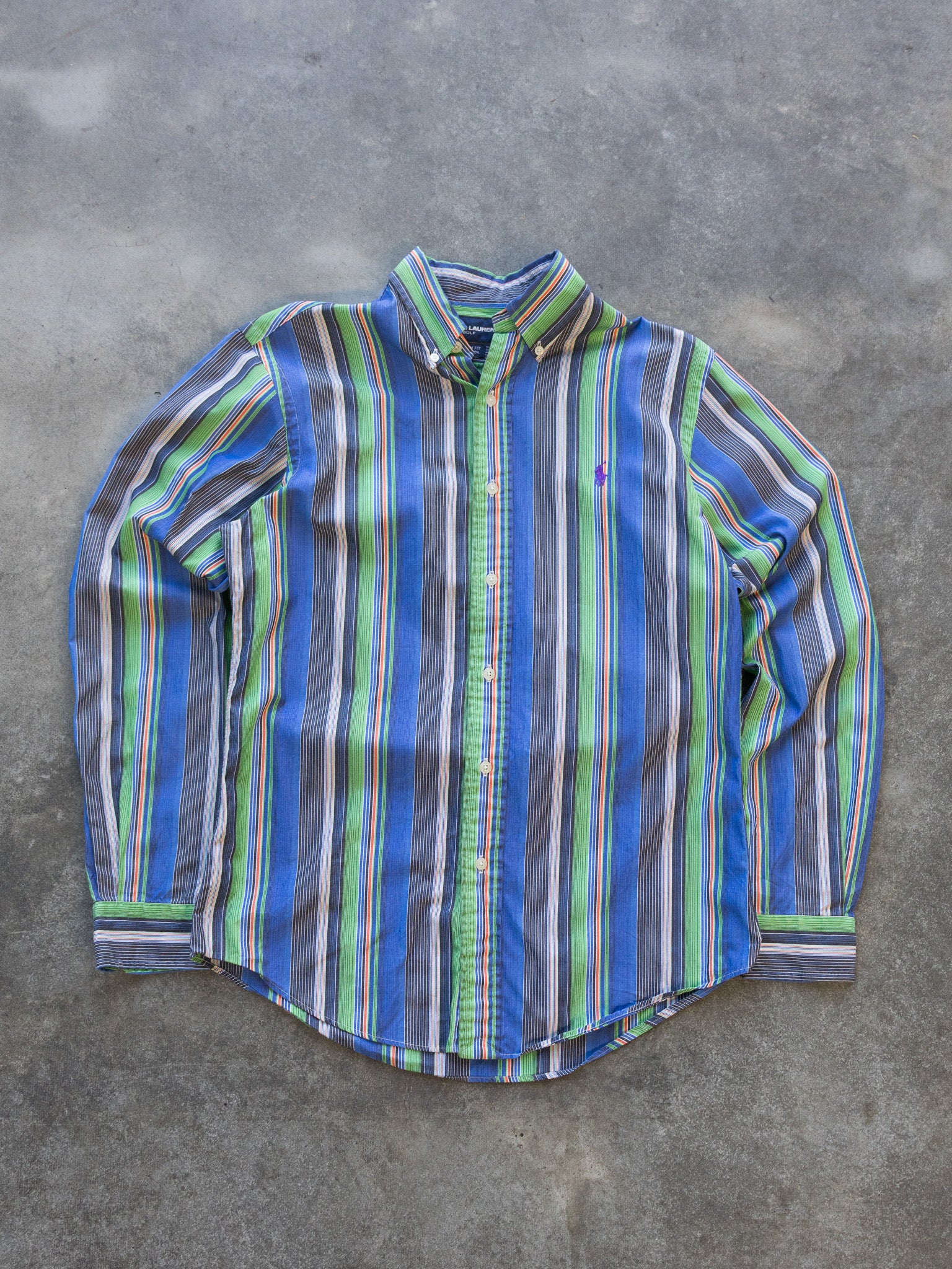 Vintage Ralph Lauren Golf Striped Shirt (S)