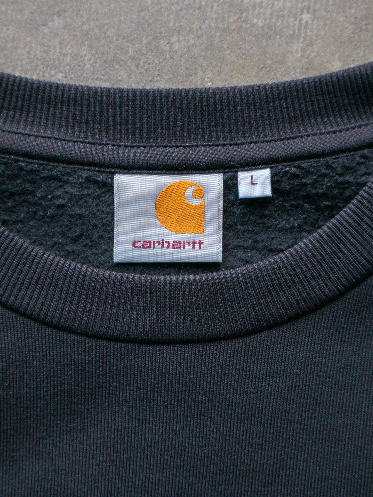 Vintage Black Carhartt Graphic Sweatshirt (L)