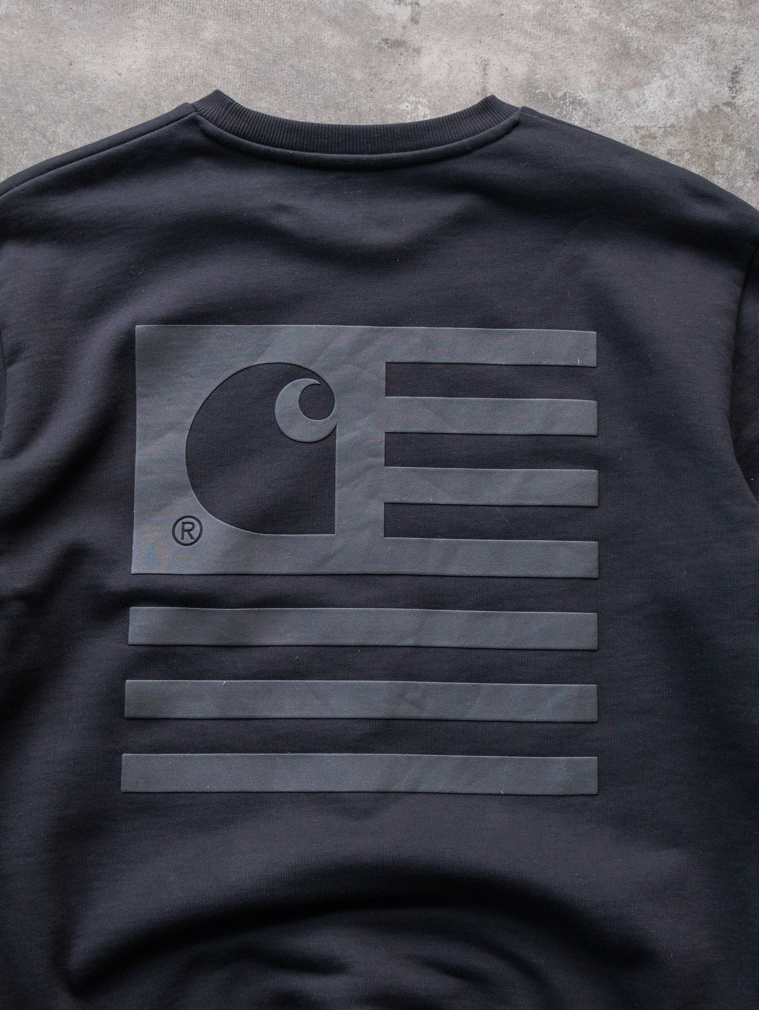 Vintage Black Carhartt Graphic Sweatshirt (L)