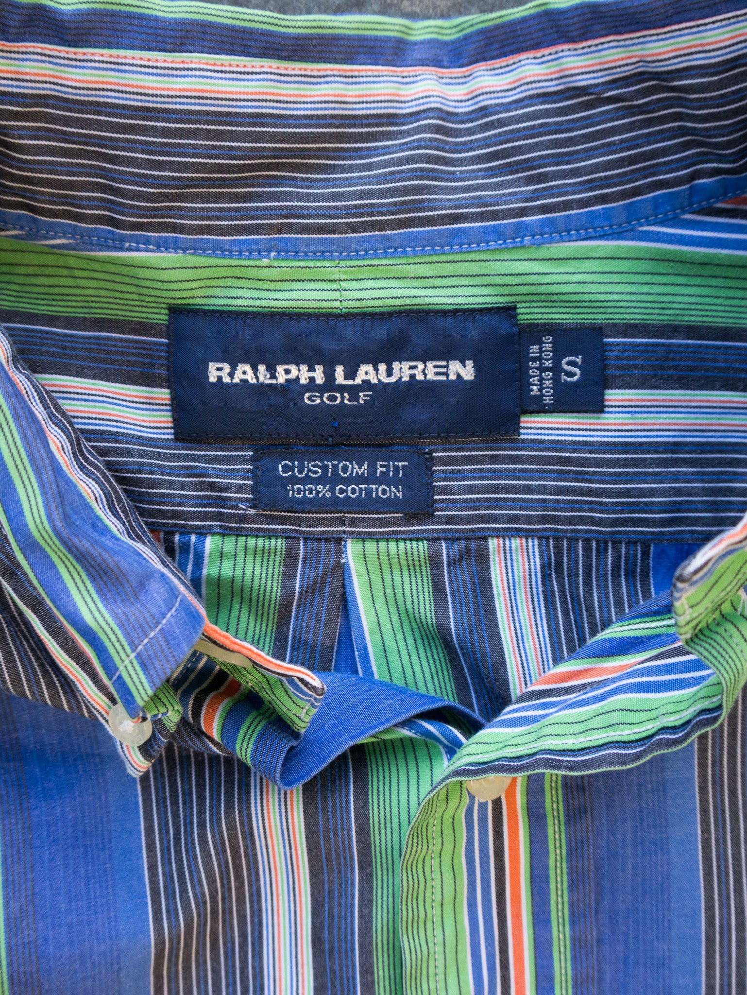 Vintage Ralph Lauren Golf Striped Shirt (S)