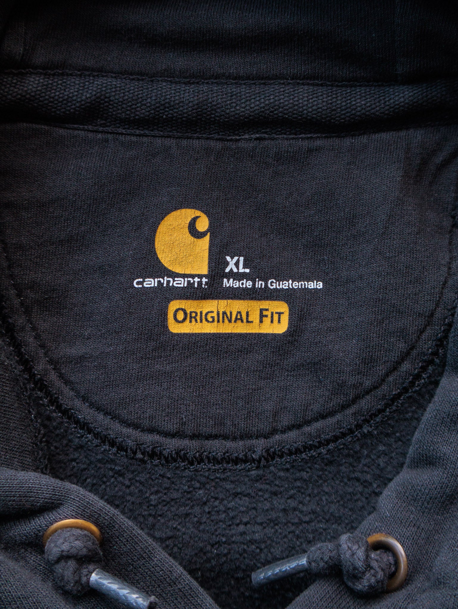 Vintage Black Carhartt Hoodie (XL)