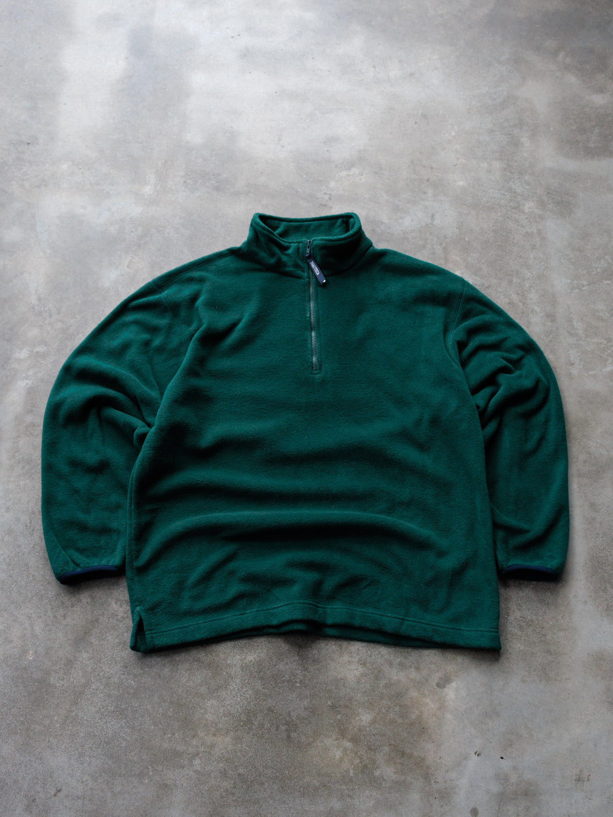 Vintage 90s Green Nautica Competition Fleece Quarter Zip (L)