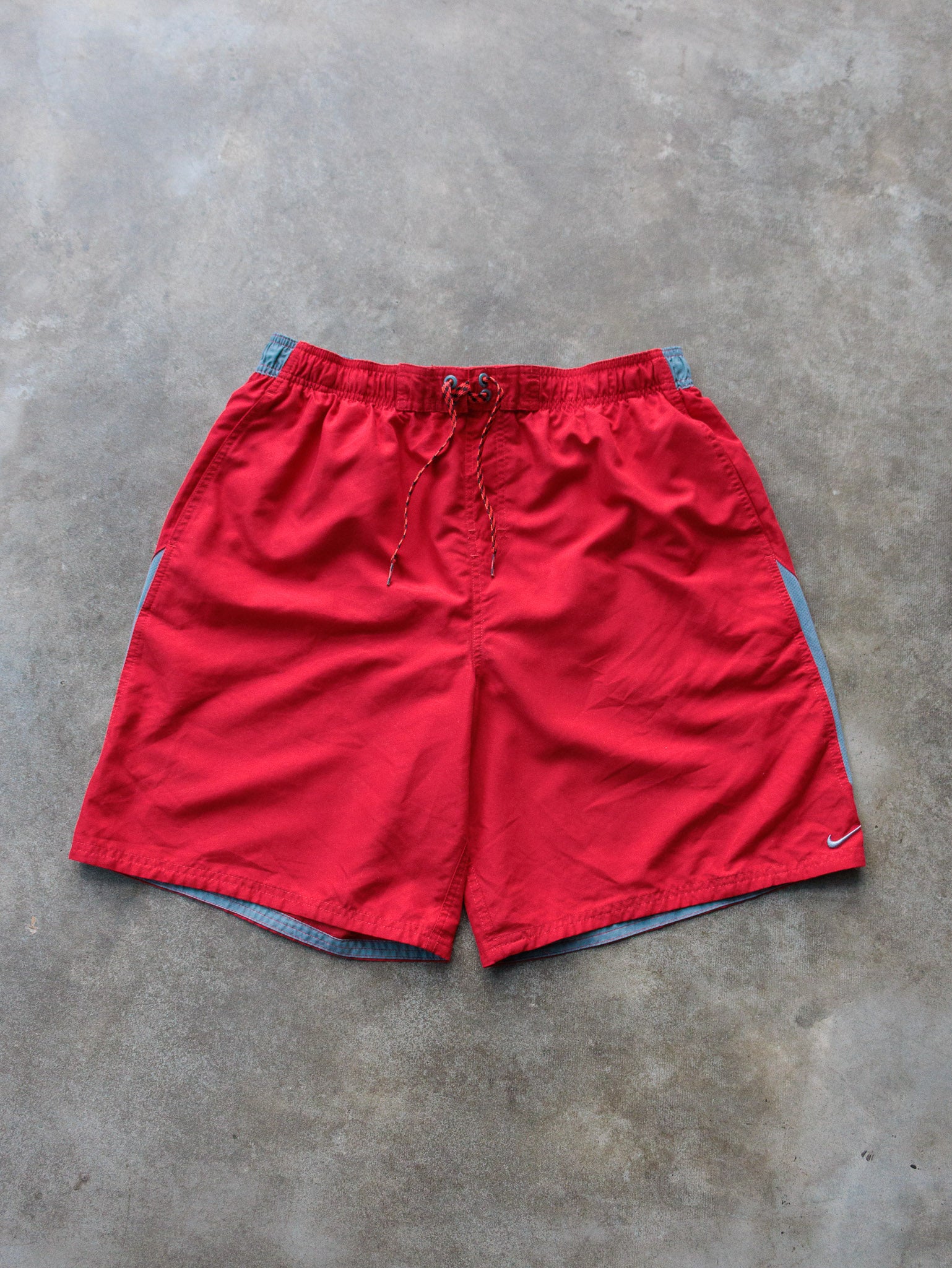 Vintage Red Nike Swim Shorts (XL)