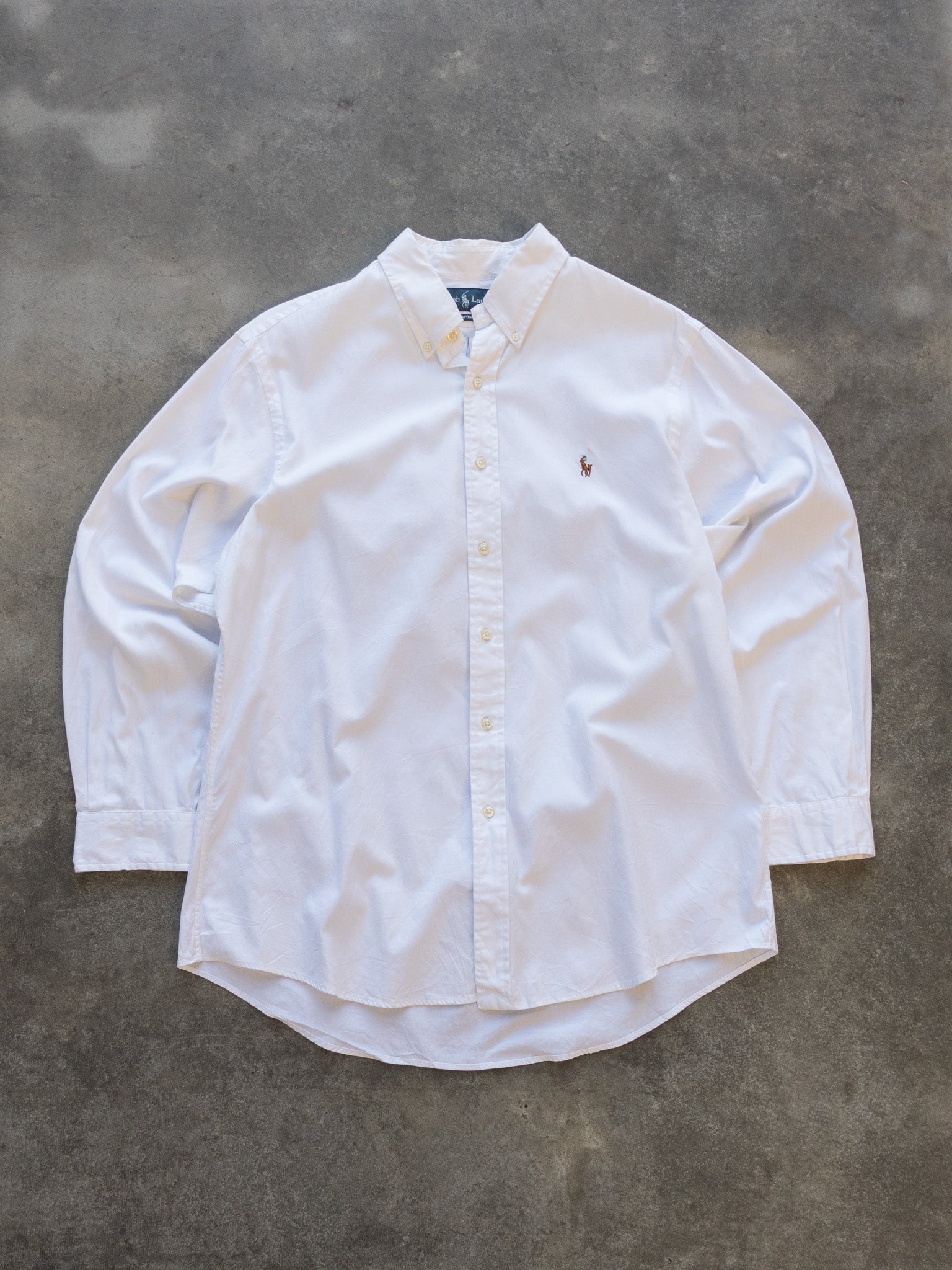 Vintage White Ralph Lauren Shirt (L)