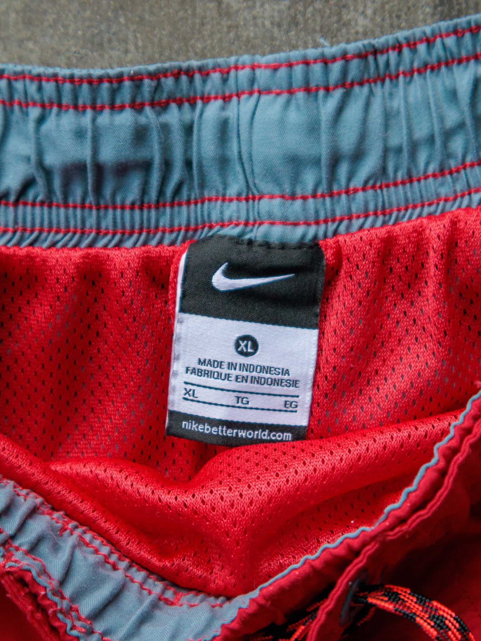Vintage Red Nike Swim Shorts (XL)