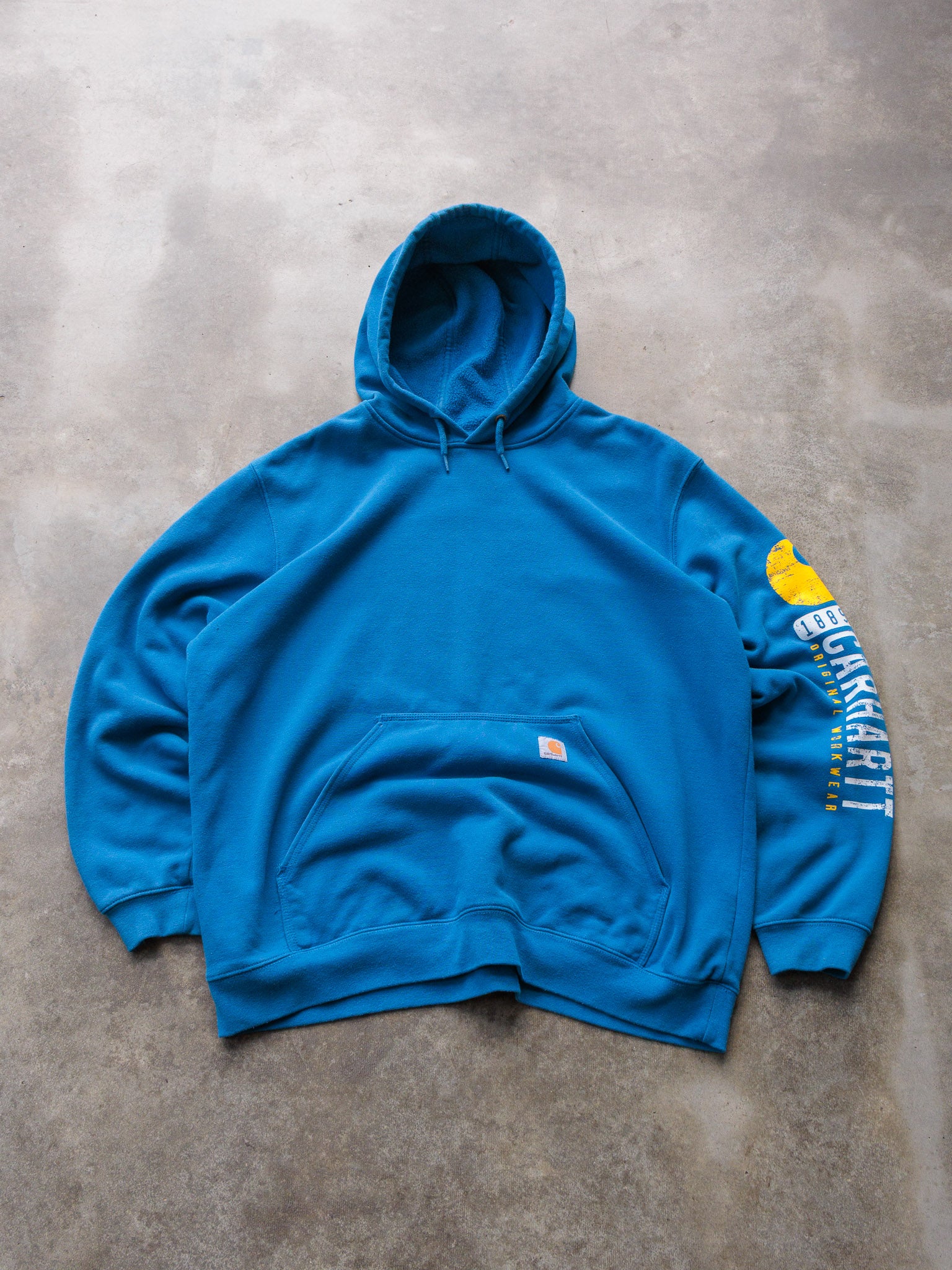 Vintage Blue Carhartt Hoodie (XL)