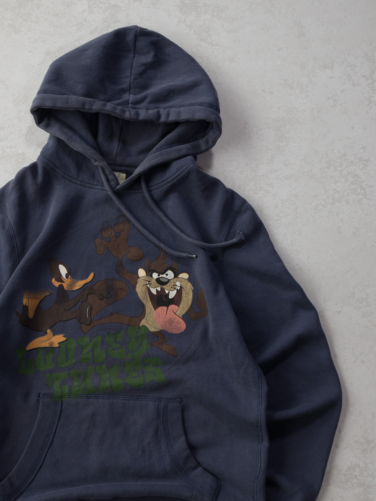 Vintage Daffy Duck & Taz Looney Tunes Hoodie (S)