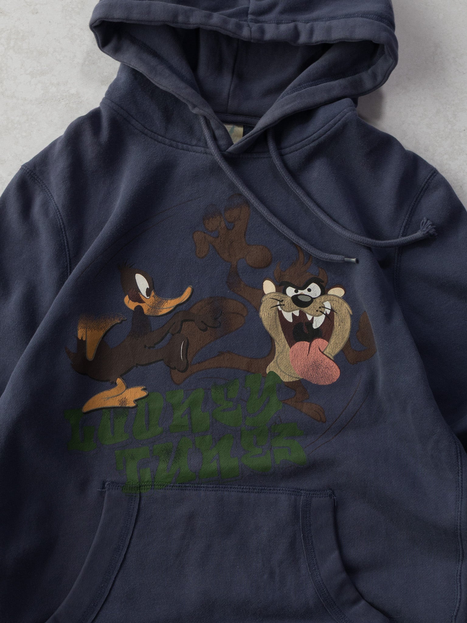 Vintage Daffy Duck & Taz Looney Tunes Hoodie (S)