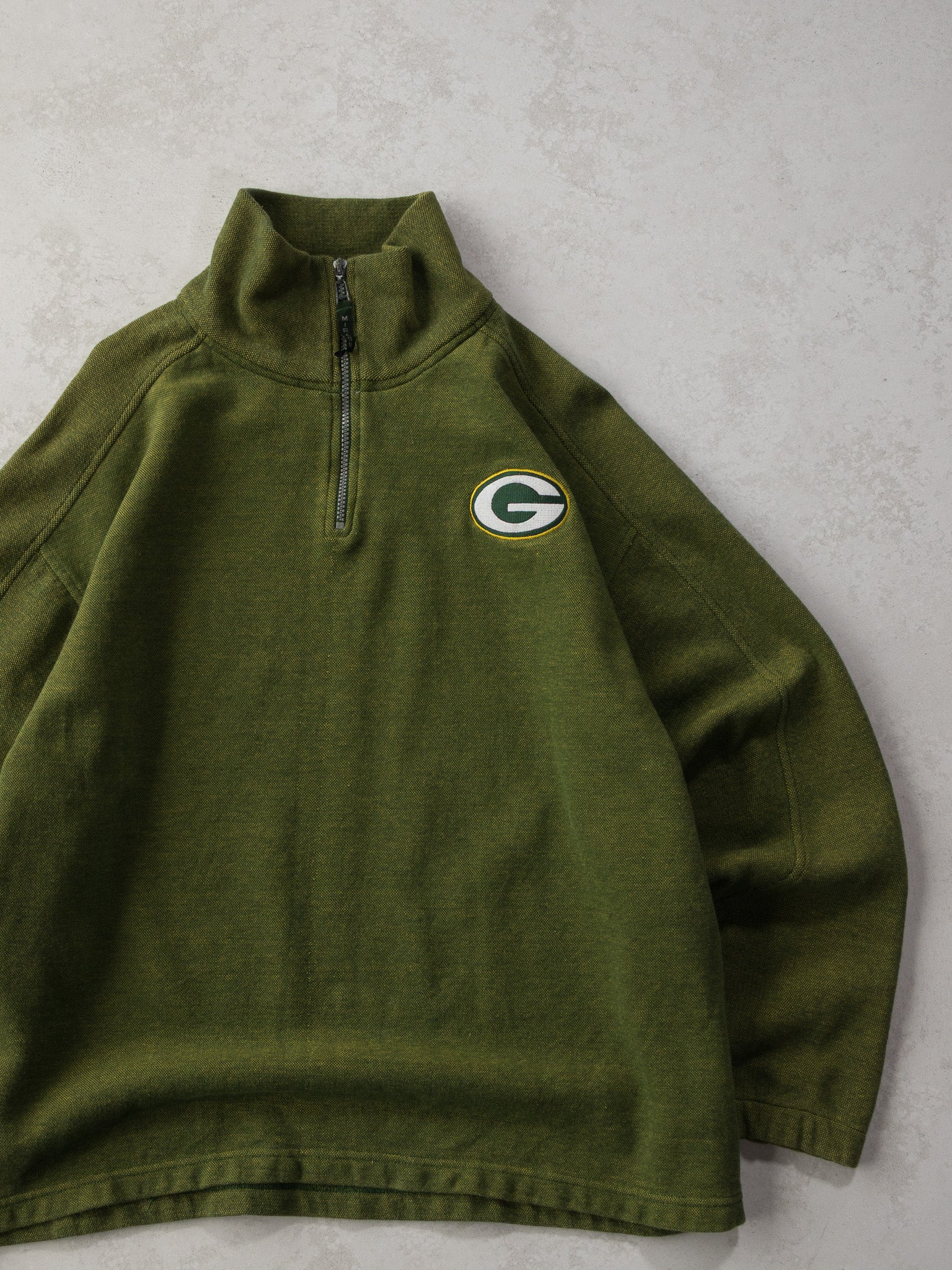 Vintage Green Bay Packers Quarter Zip Sweatshirt (XL)