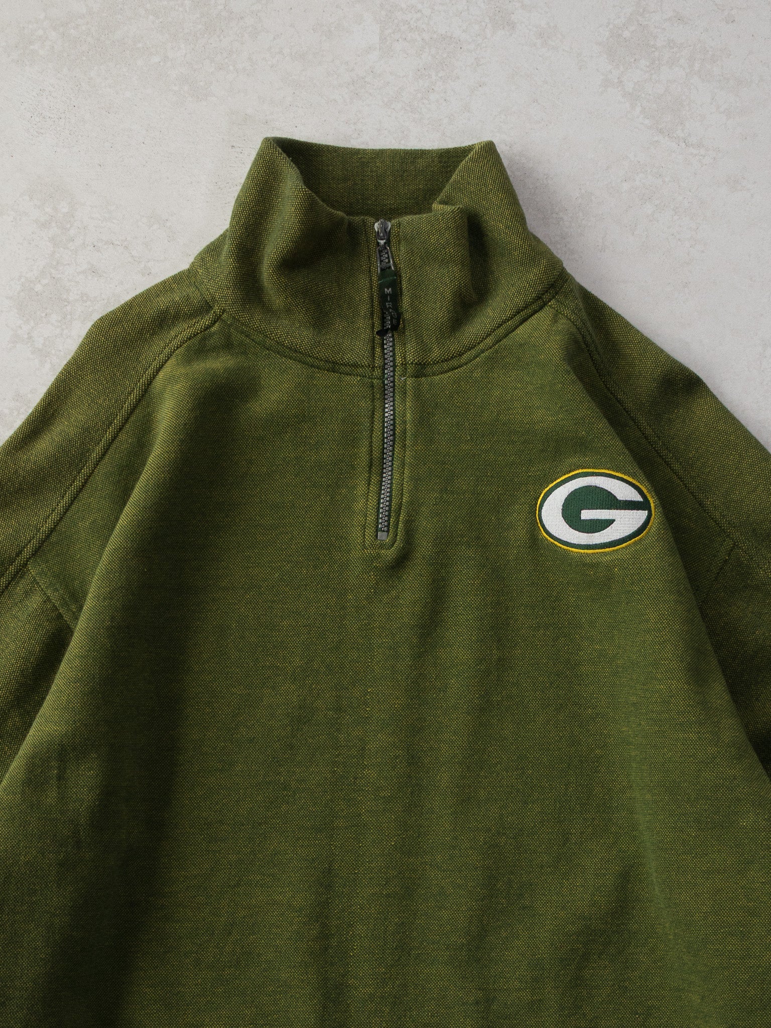 Vintage Green Bay Packers Quarter Zip Sweatshirt (XL)