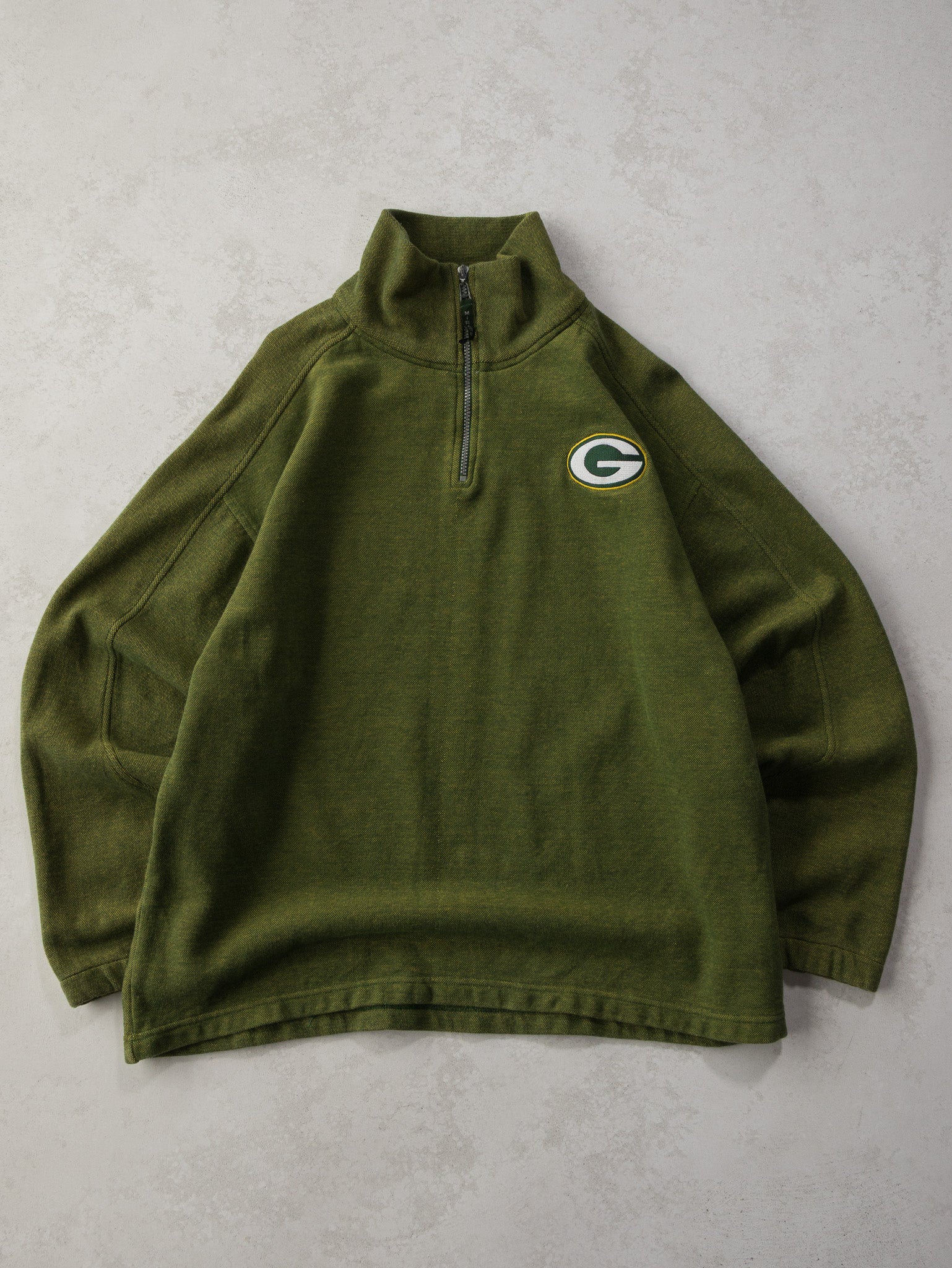 Vintage Green Bay Packers Quarter Zip Sweatshirt (XL)
