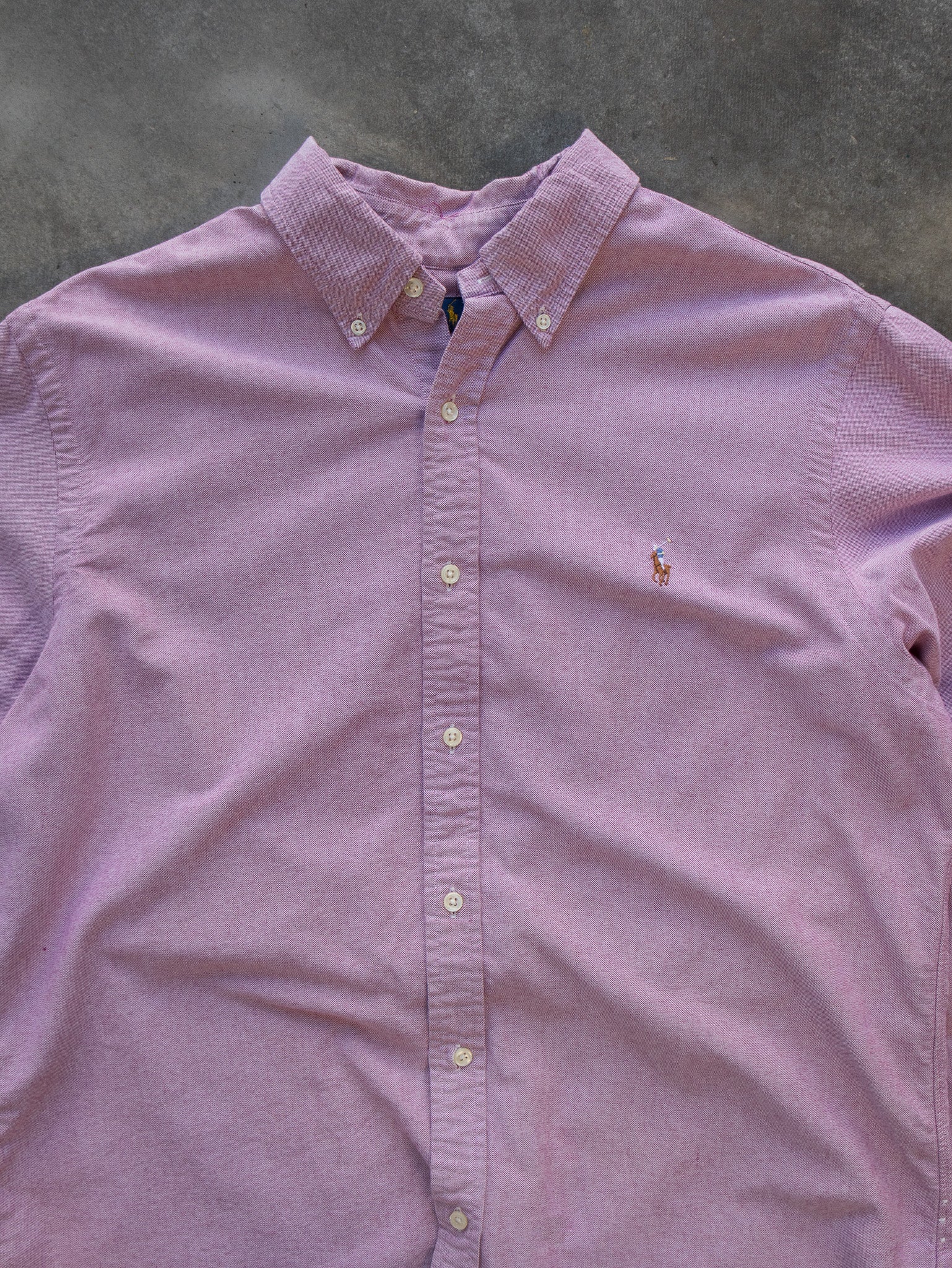 Vintage Pink Ralph Lauren Shirt (XL)