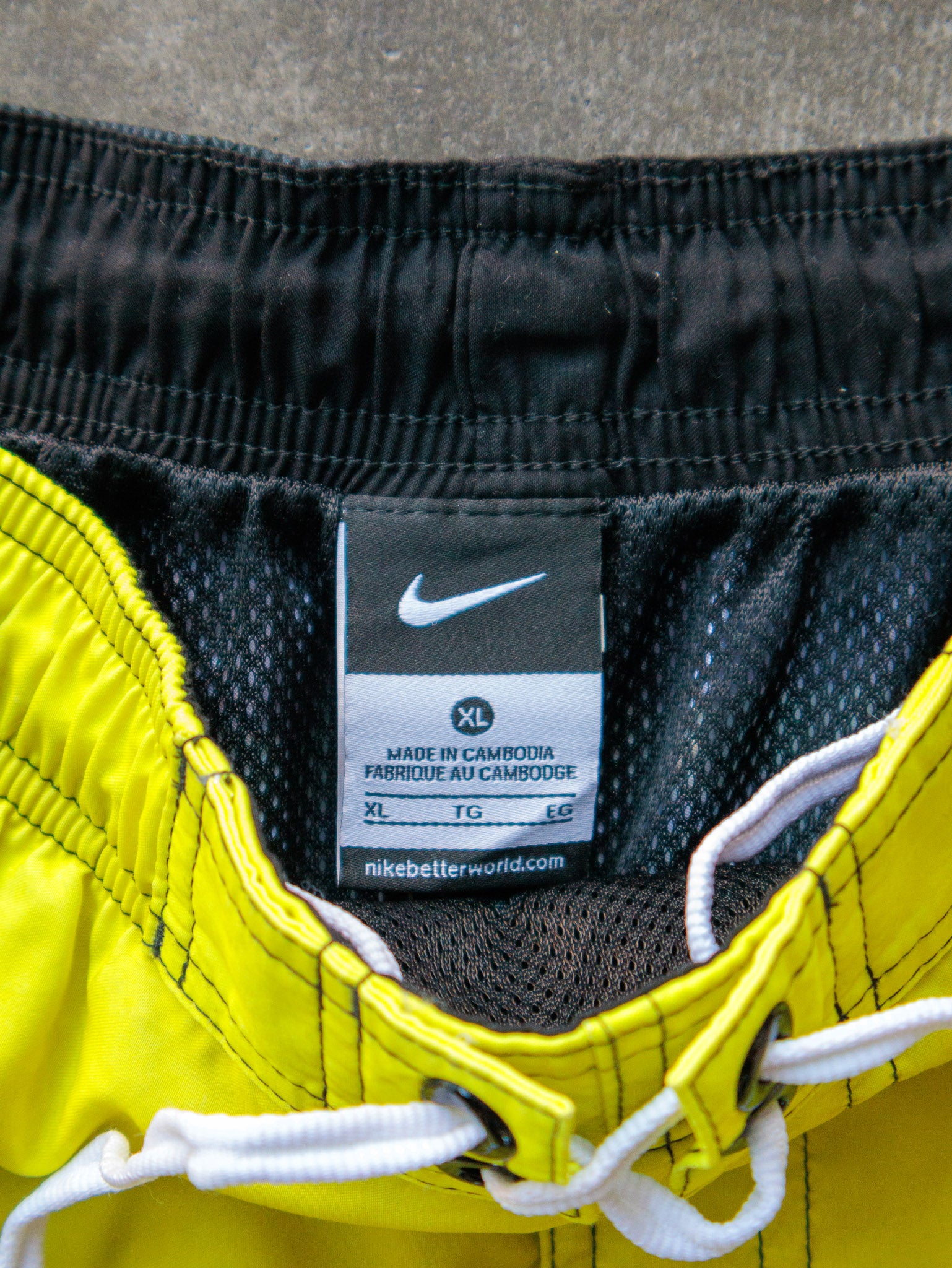 Vintage Yellow Nike Swim Shorts (XL)