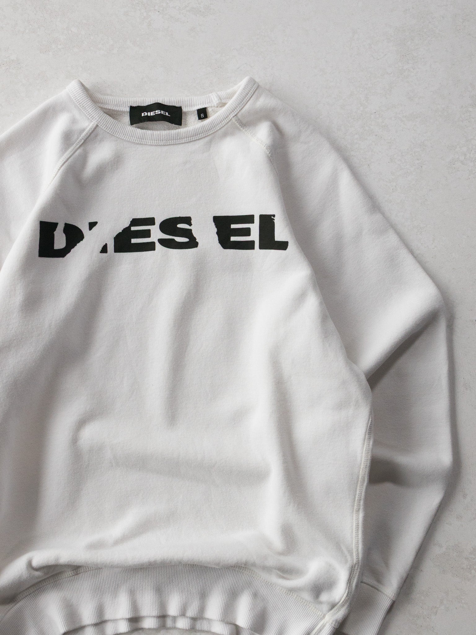 Vintage Diesel White Sweatshirt (S)