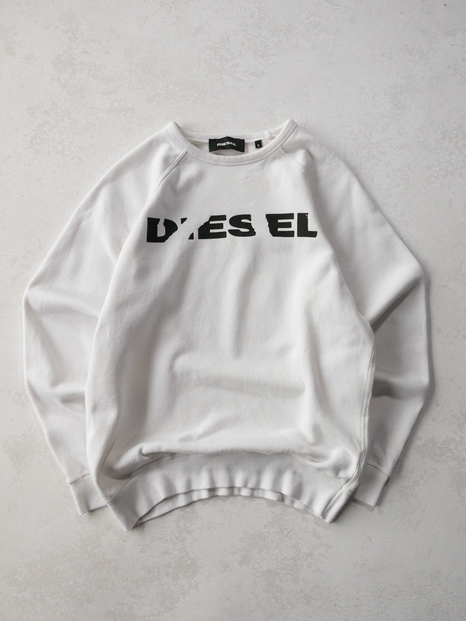 Vintage Diesel White Sweatshirt (S)