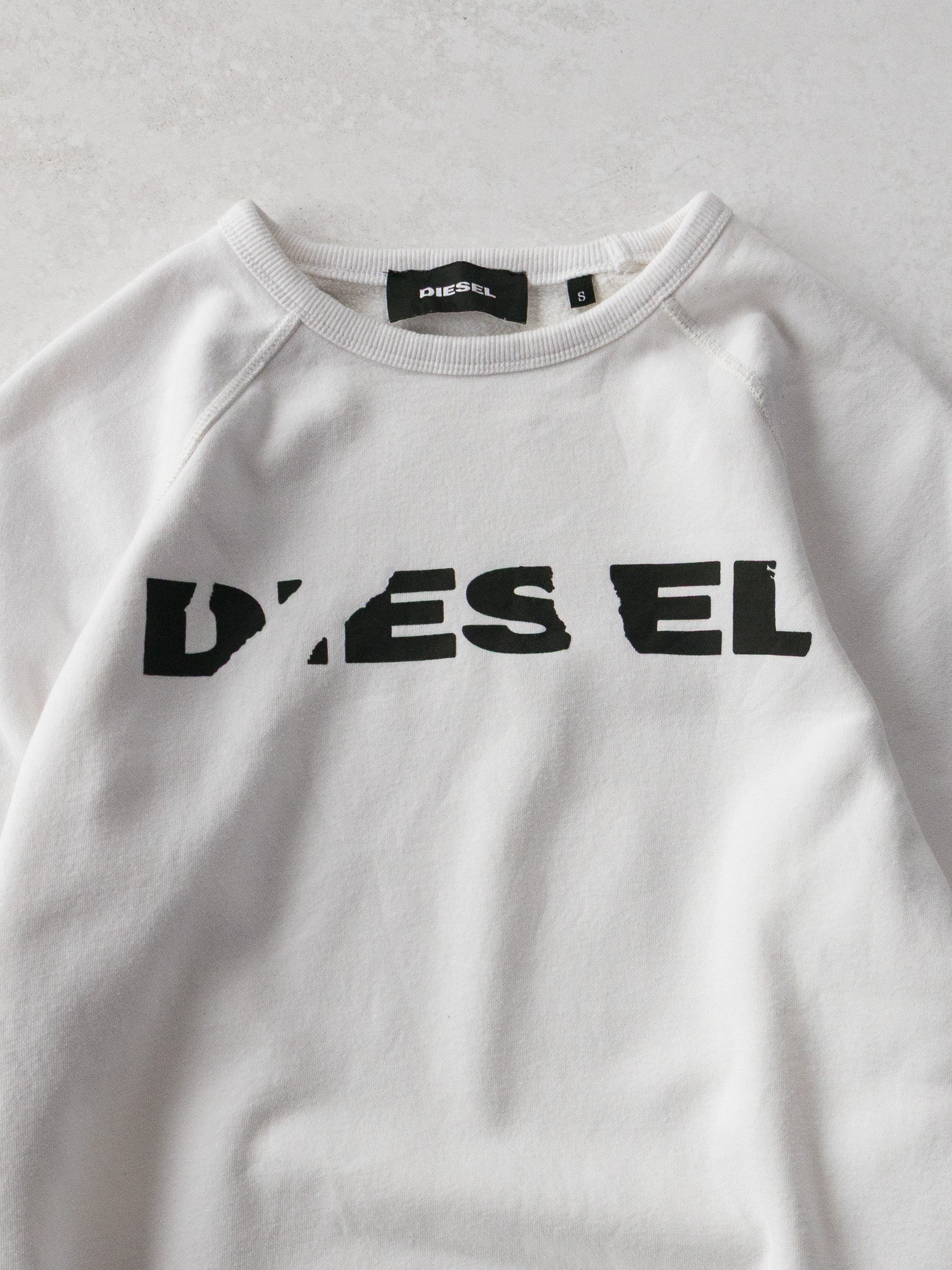 Vintage Diesel White Sweatshirt (S)