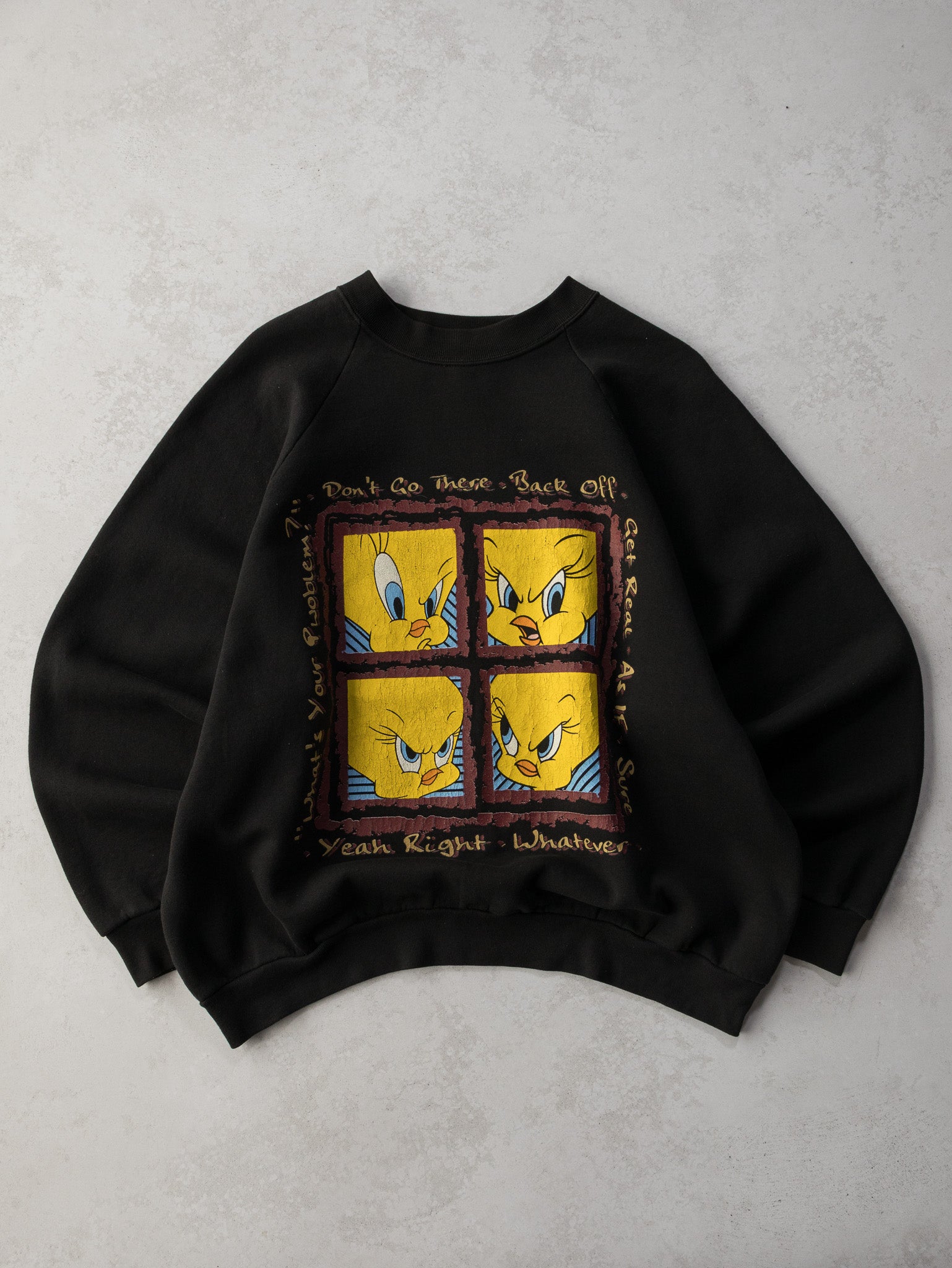 Vintage Tweety Yeah Right, Whatever Sweatshirt (XL)