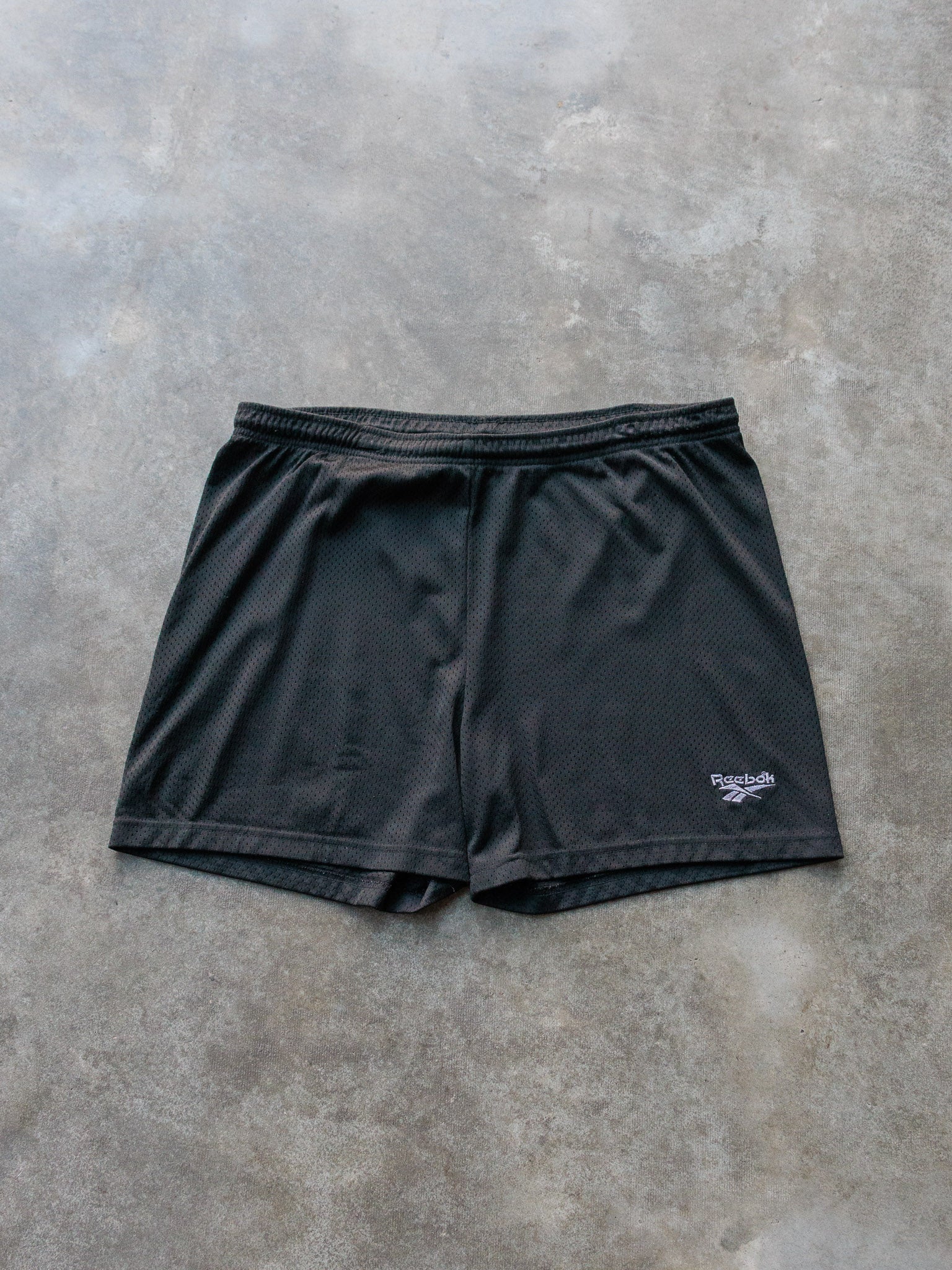 Vintage 90s Black Reebok Mesh Shorts (XL)