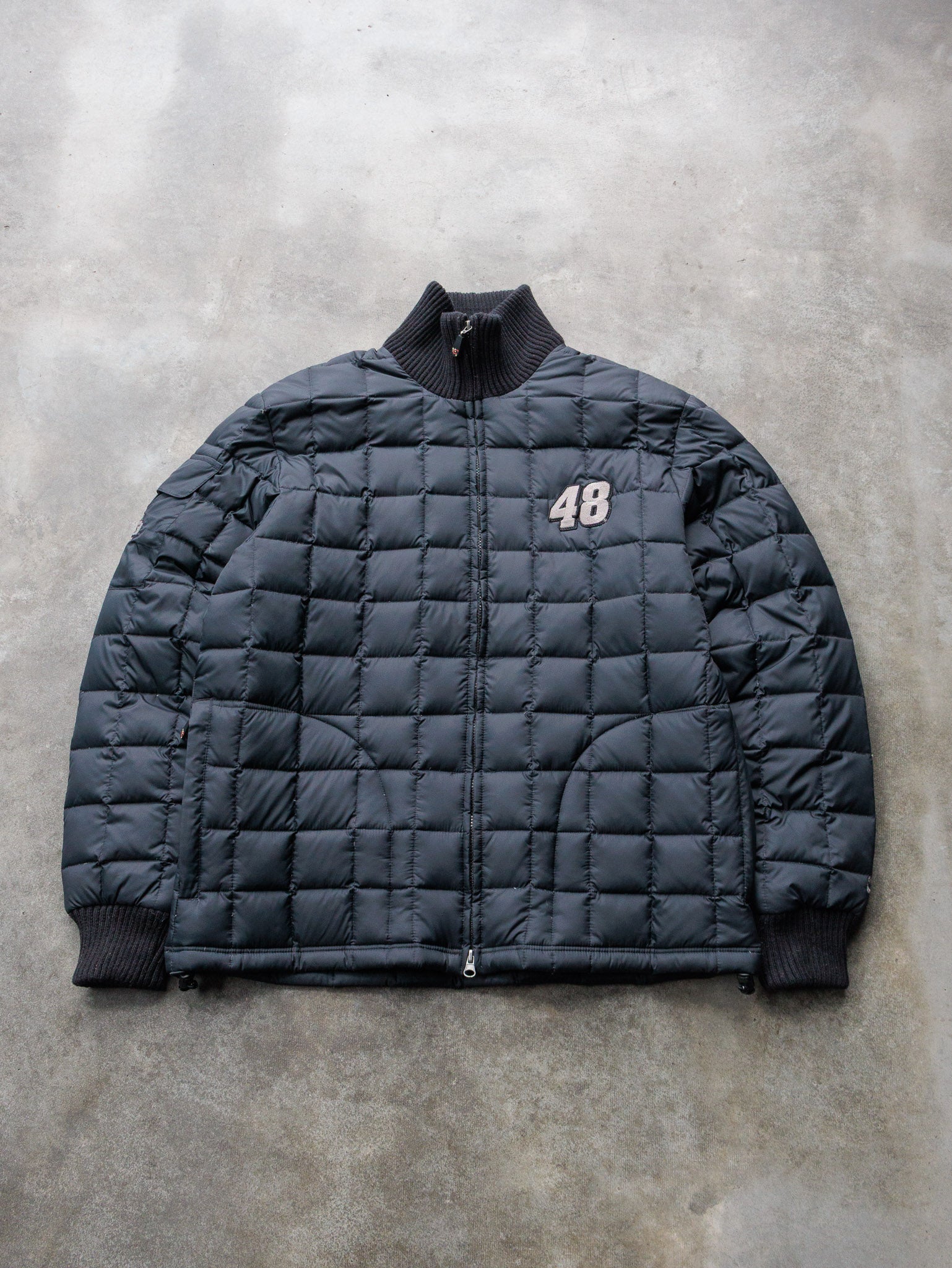 Vintage 00s Black Team Lowe's Racing Jimmie Johnson 48 Puffer Jacket (XL)