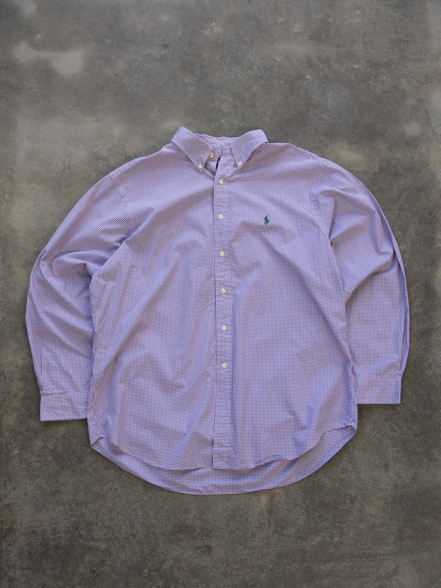 Vintage Purple Gingham Ralph Lauren Shirt (L)