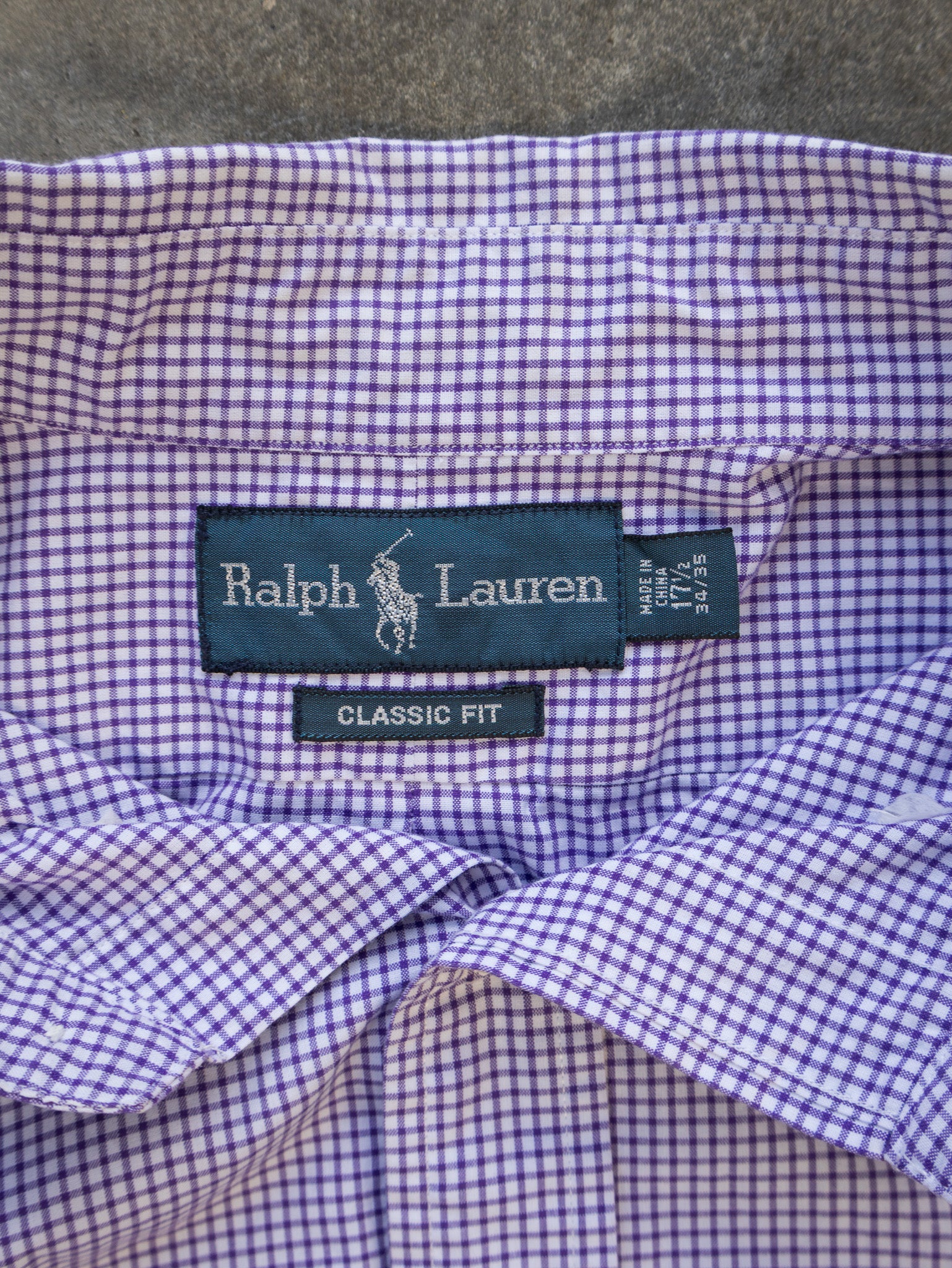 Vintage Purple Gingham Ralph Lauren Shirt (L)