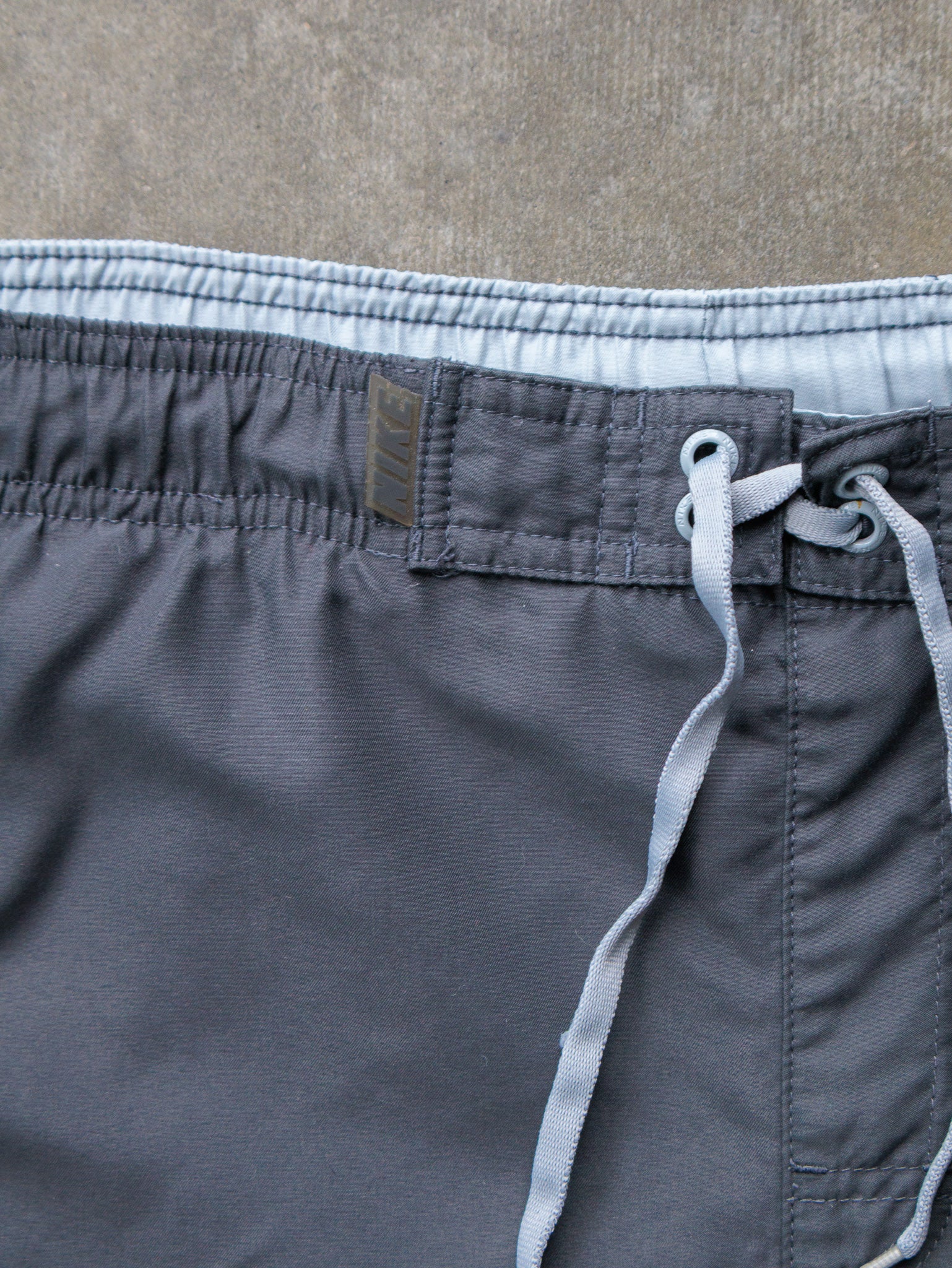 Vintage 00s Grey & Orange Nike Swim Shorts (XL)
