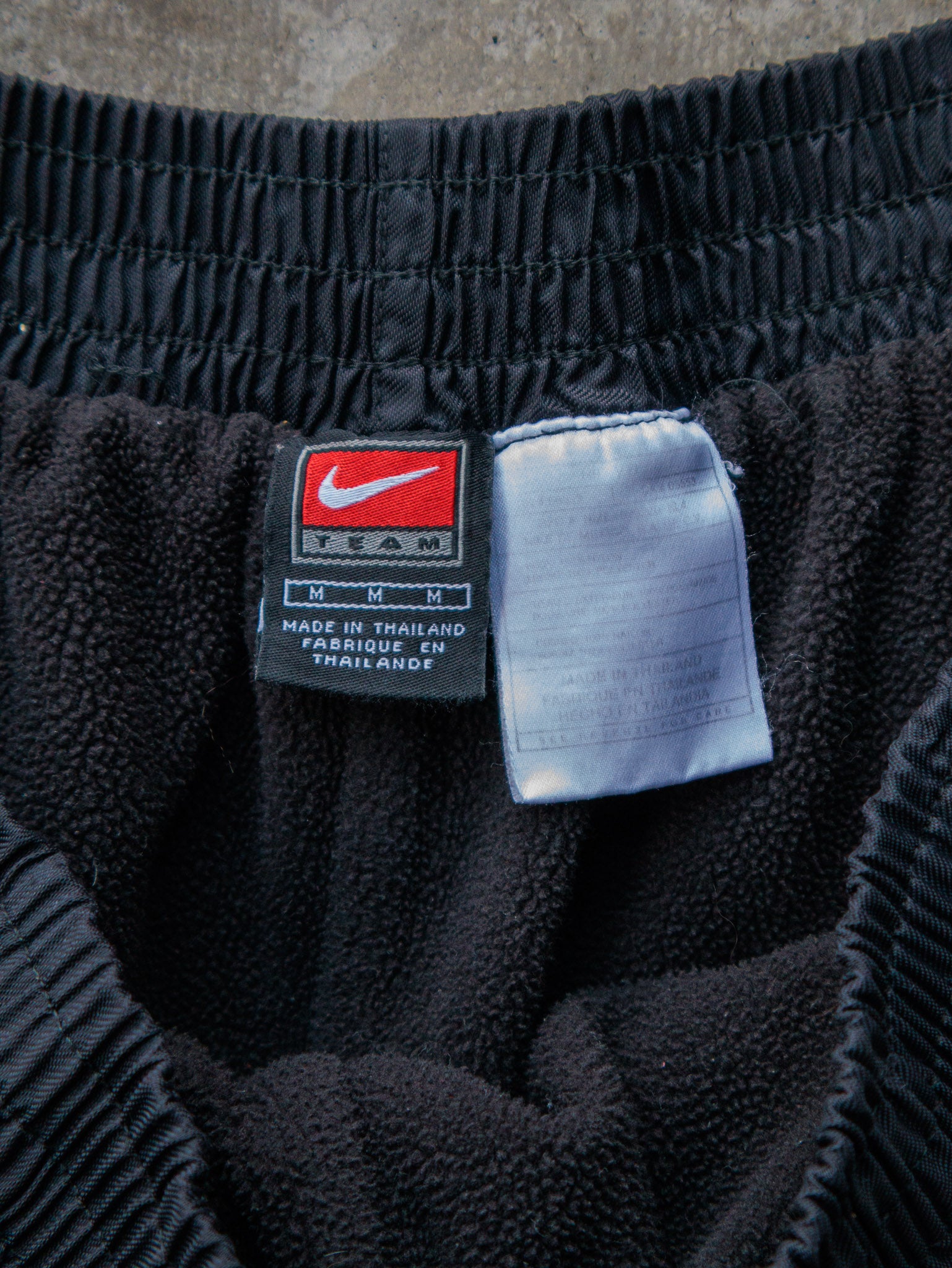Vintage 90s Black Nike Fleece Lined Tearaway Pants (L)