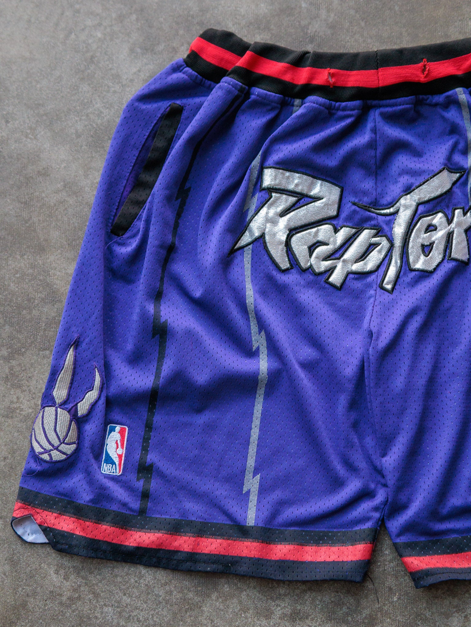 Purple Just Don Toronto Raptors Basketball Shorts (L)