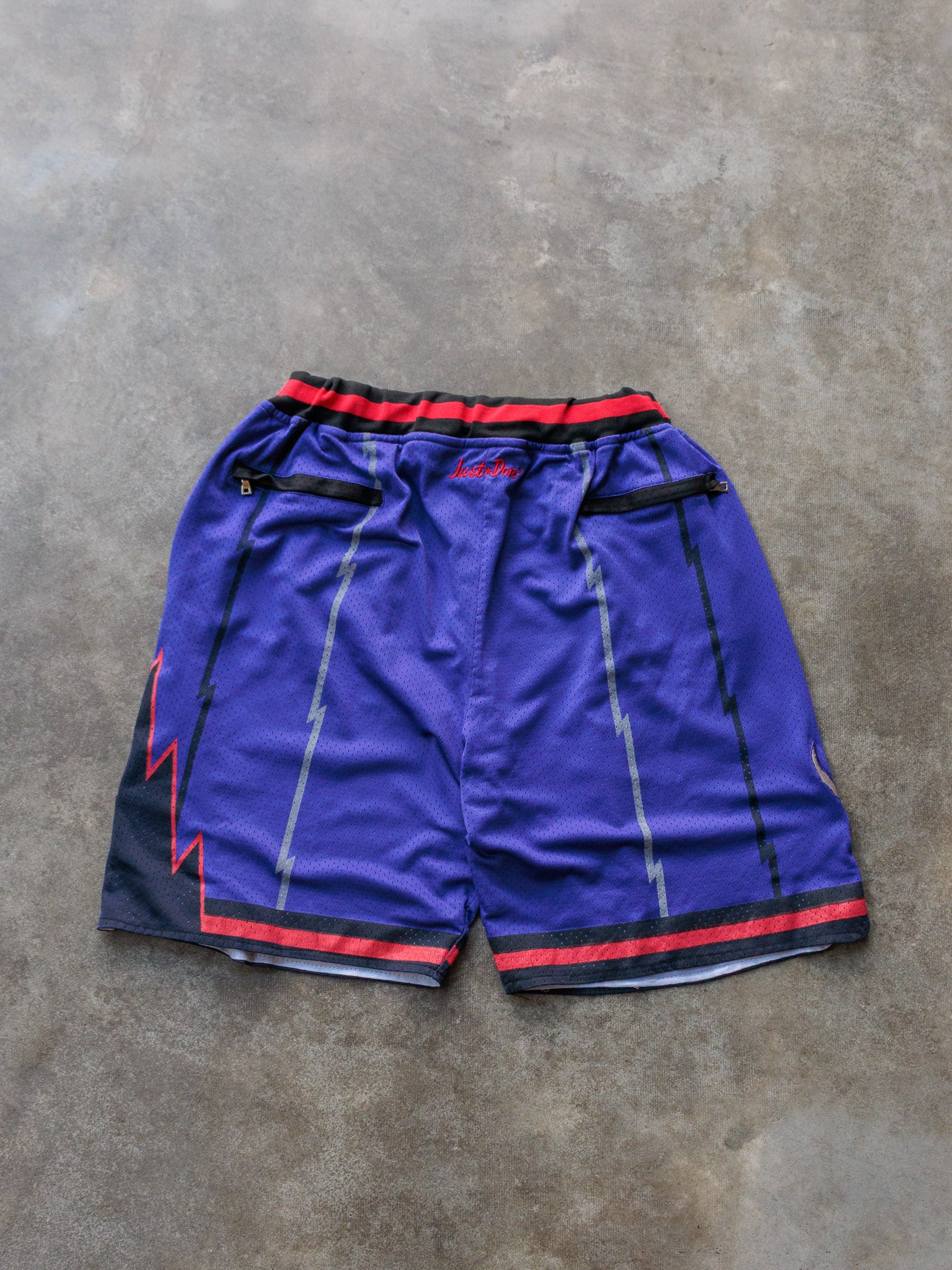 Purple Just Don Toronto Raptors Basketball Shorts (L)