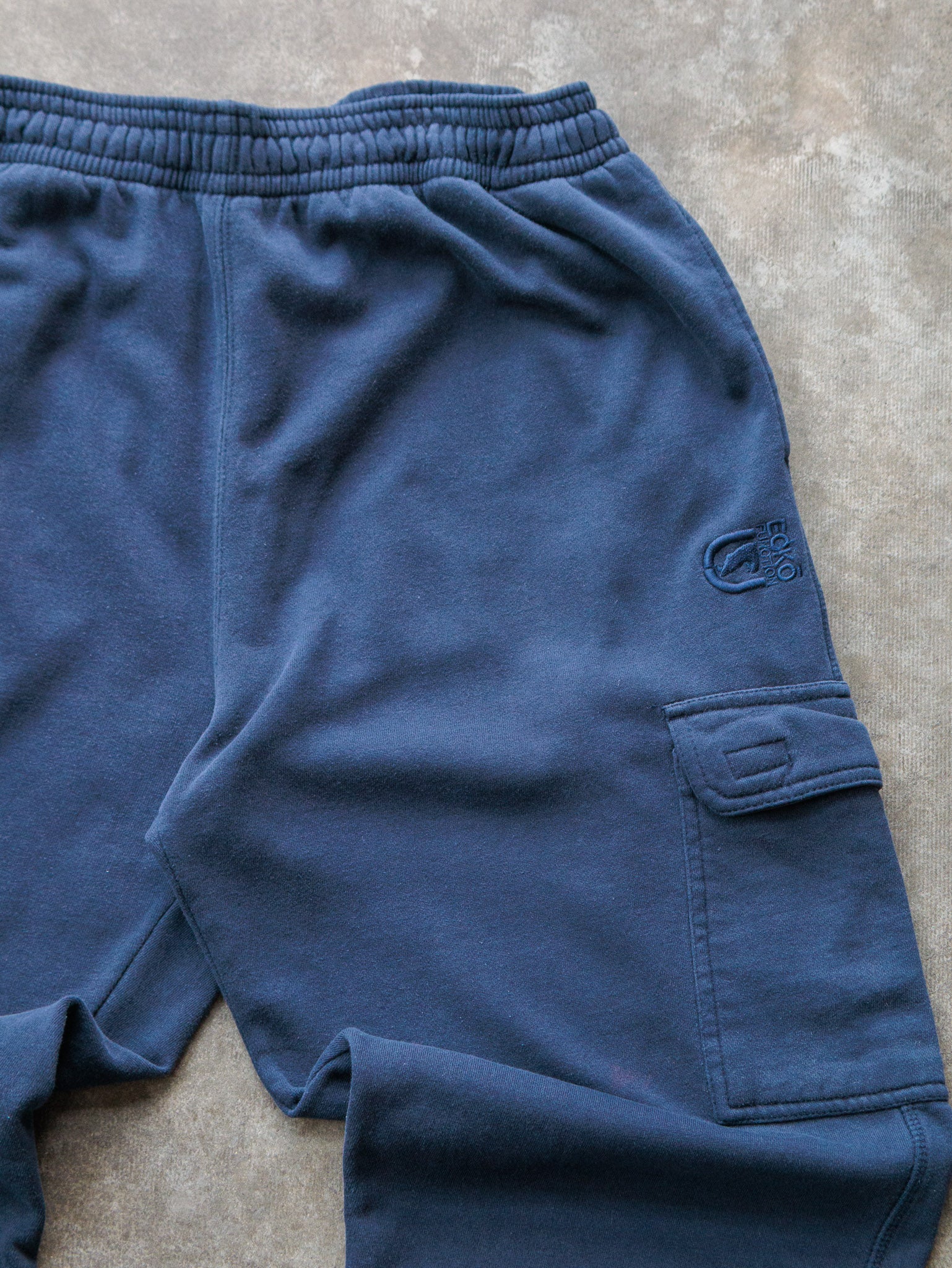 Vintage Navy Ecko Cargo Sweatpants (XL)