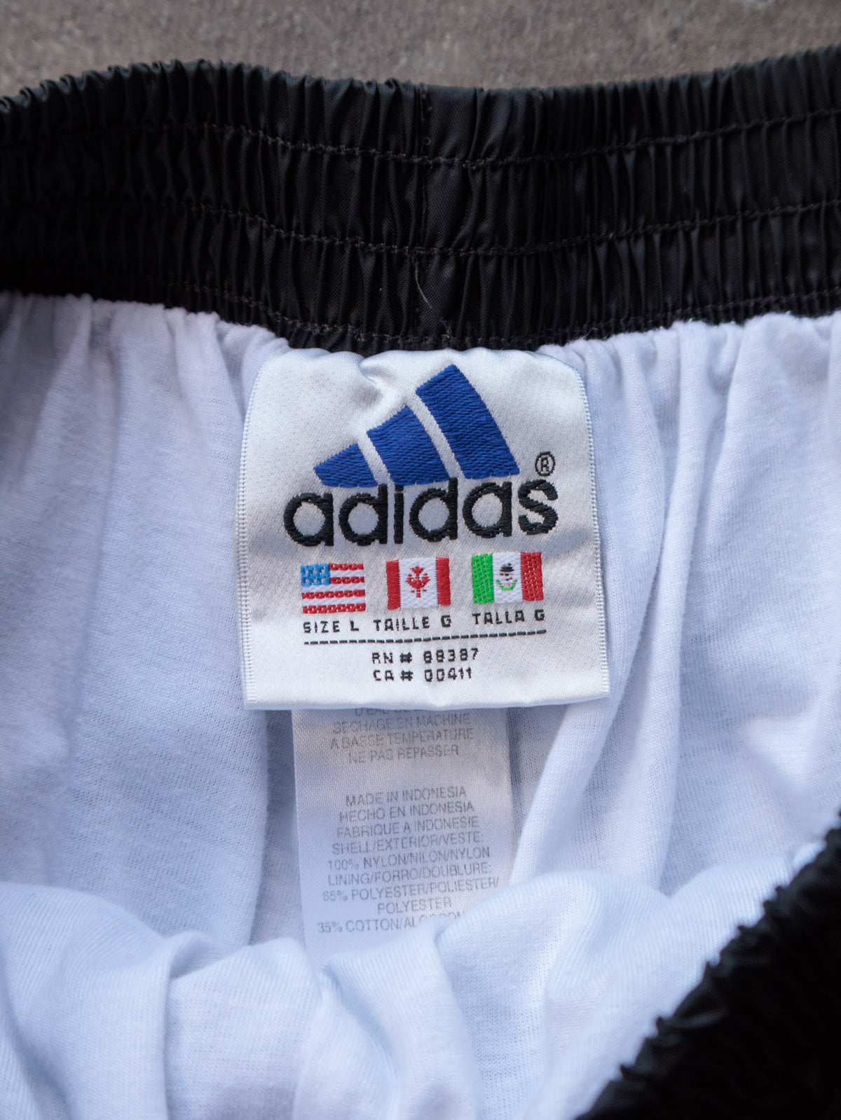 Vintage 90s Black Adidas Snap Track Pants (L)