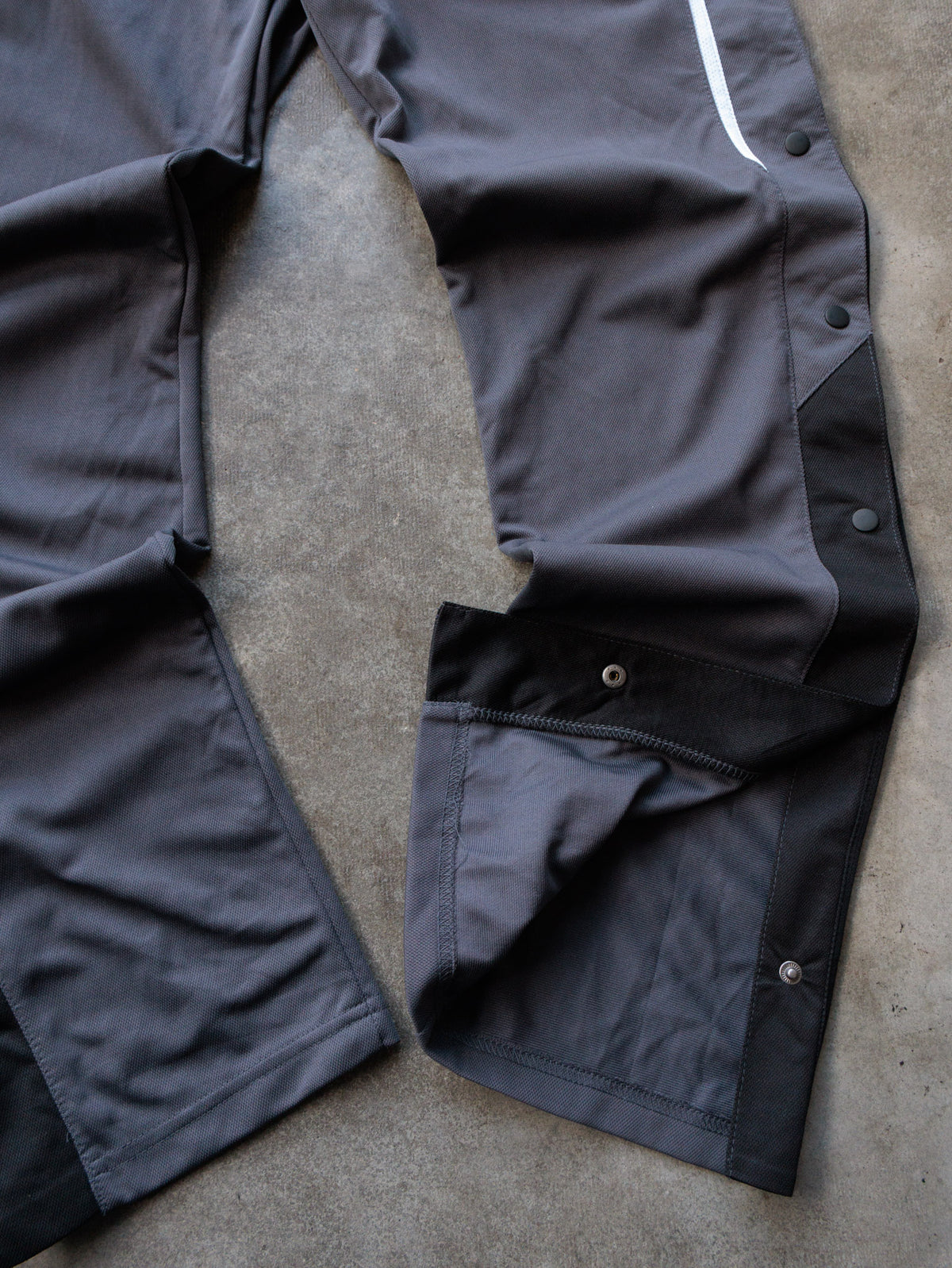 Grey AND1 Snap Track Pants (S)