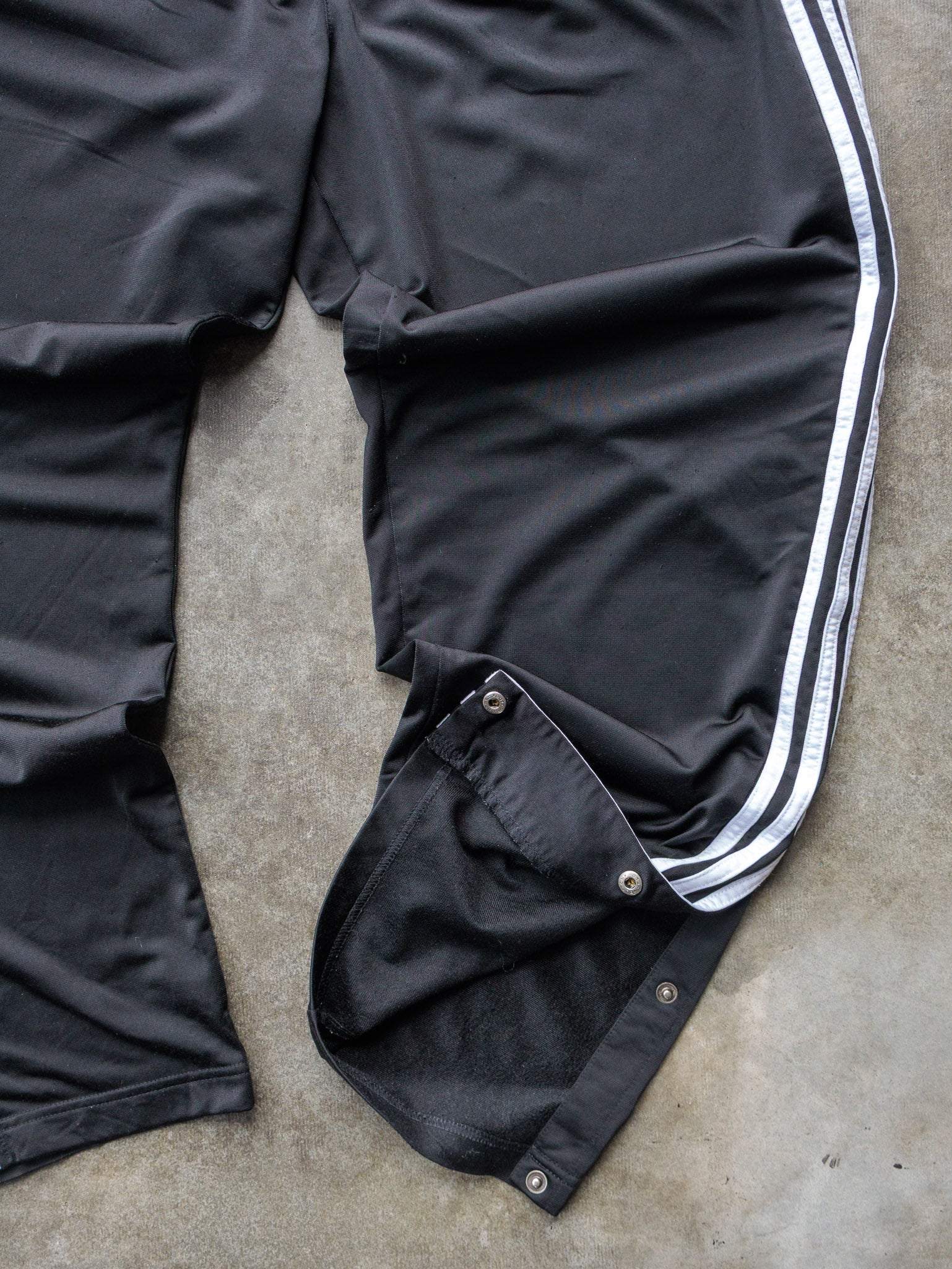 Vintage 90s Black Adidas 3 Stripe Track Pants (L)