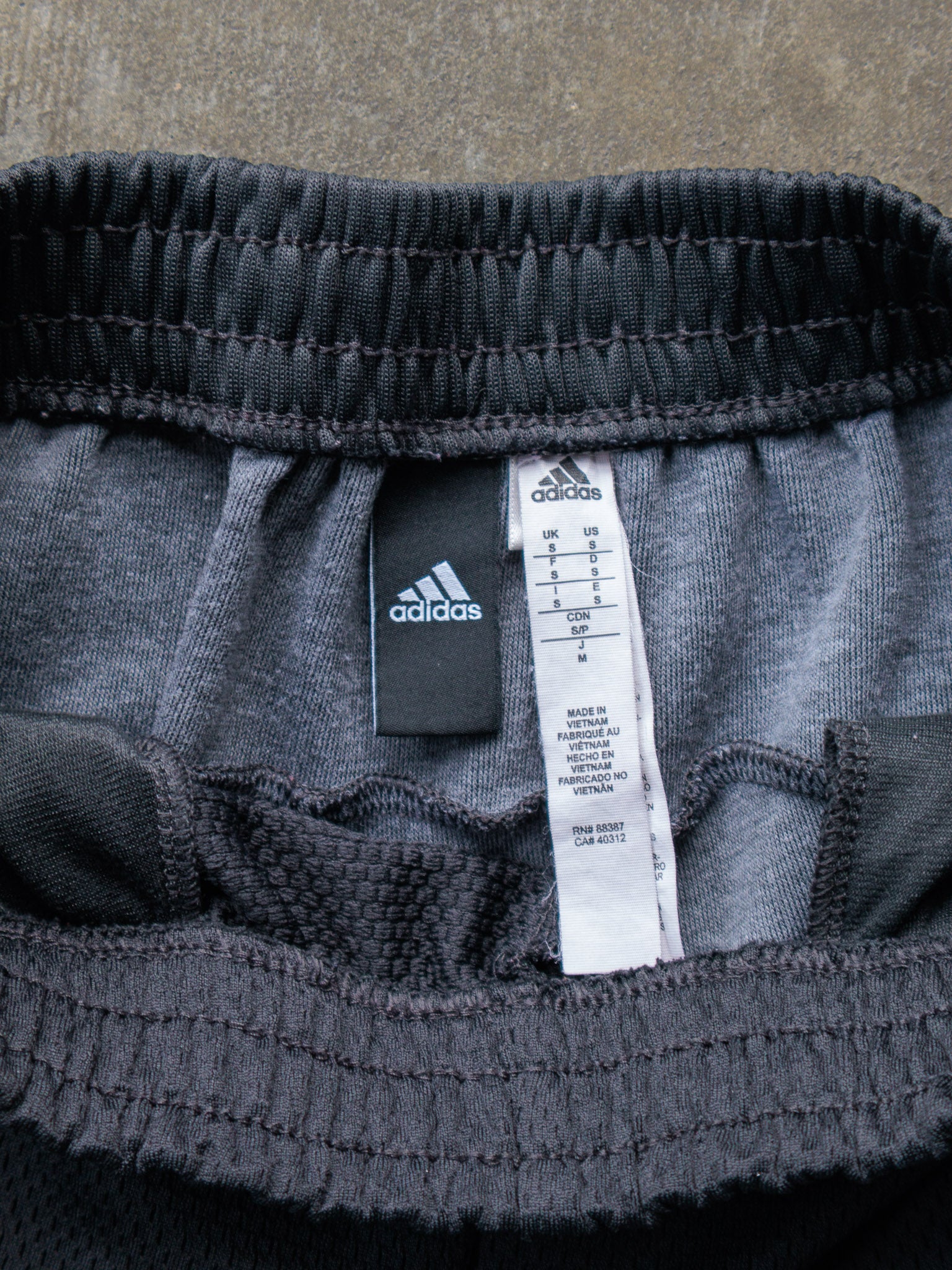 Grey Adidas 3 Stripe Mesh Track Pants (S)