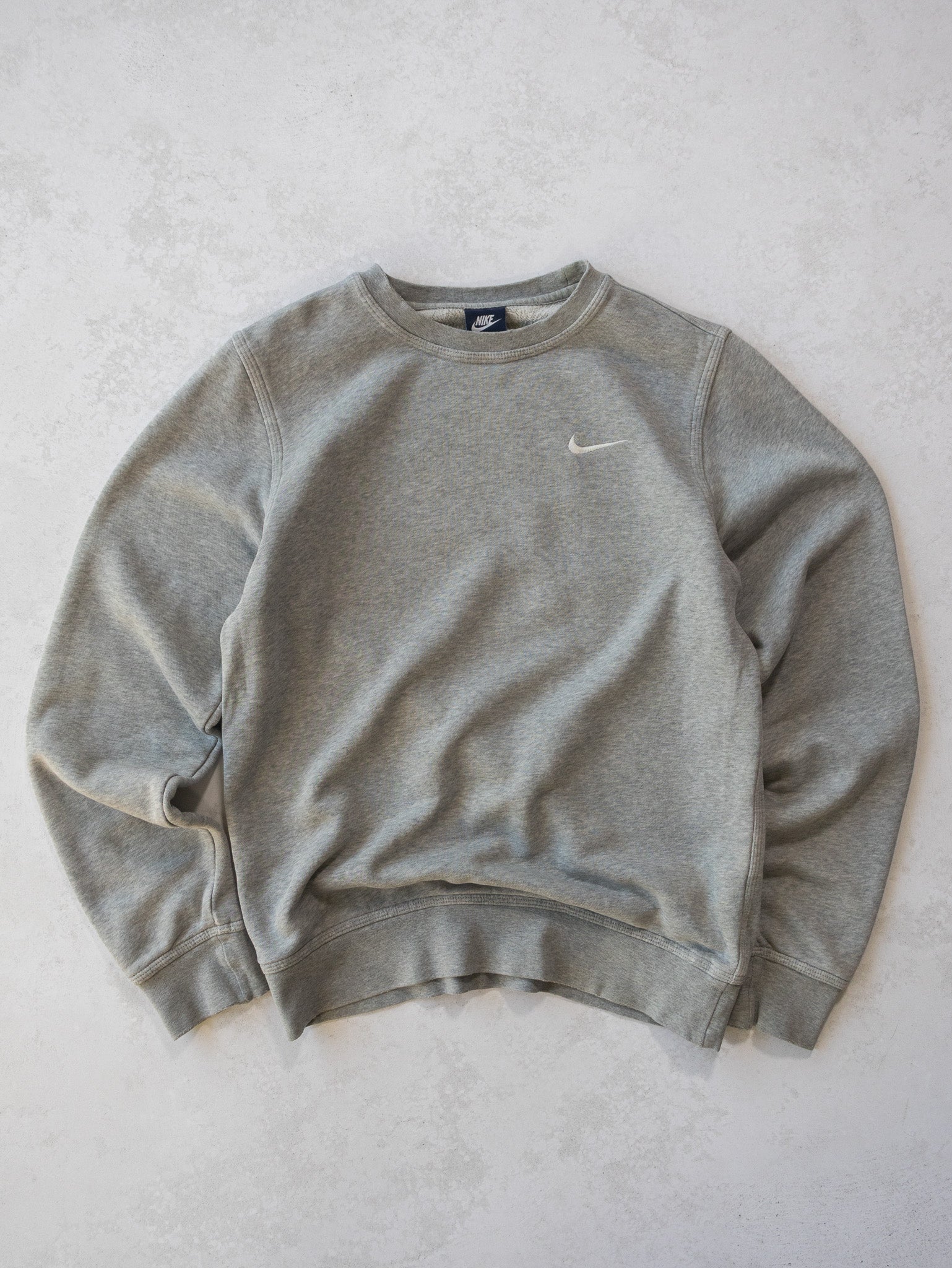 Vintage Nike Swoosh Grey Sweatshirt (M)