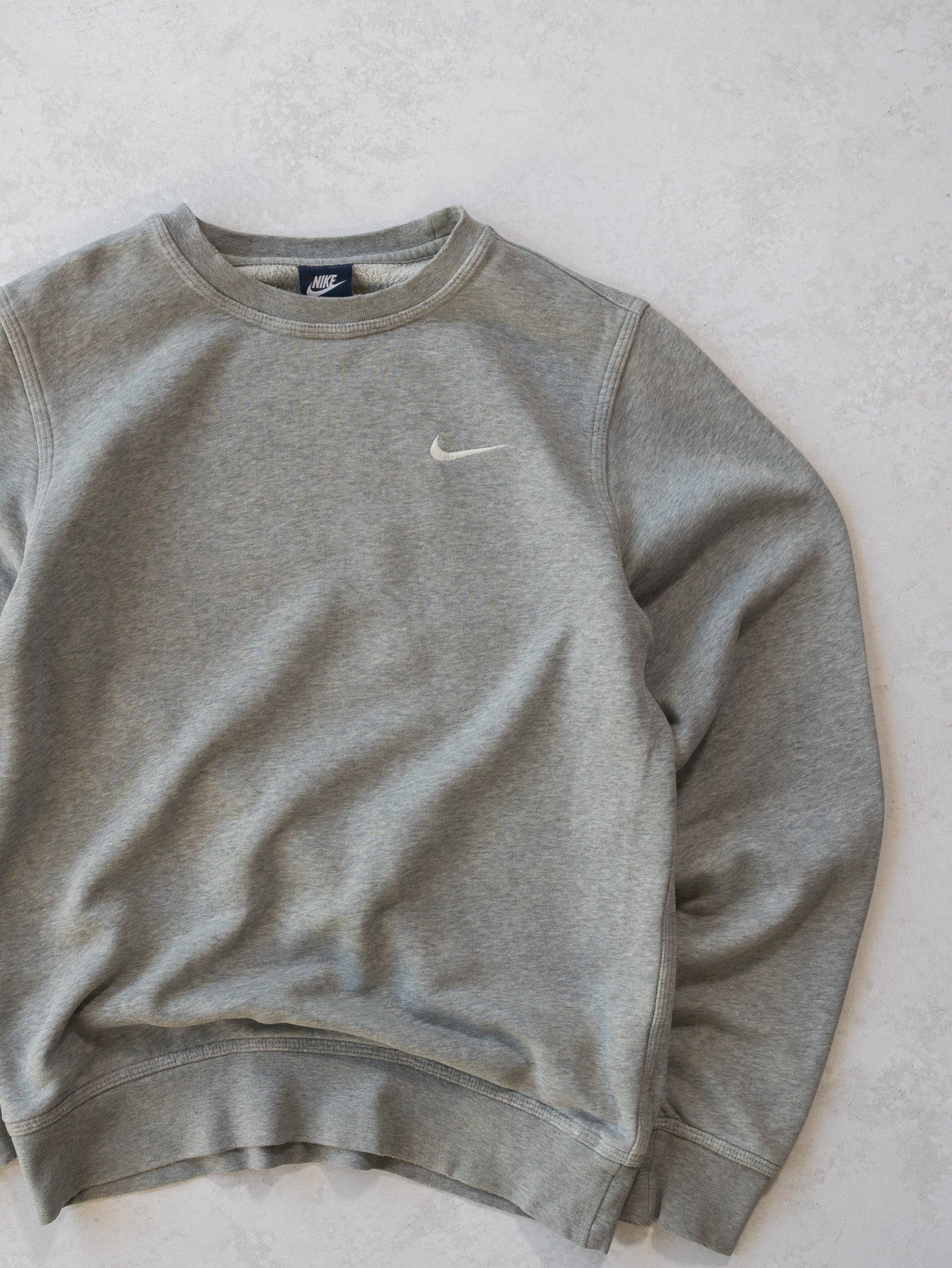 Vintage Nike Swoosh Grey Sweatshirt (M)