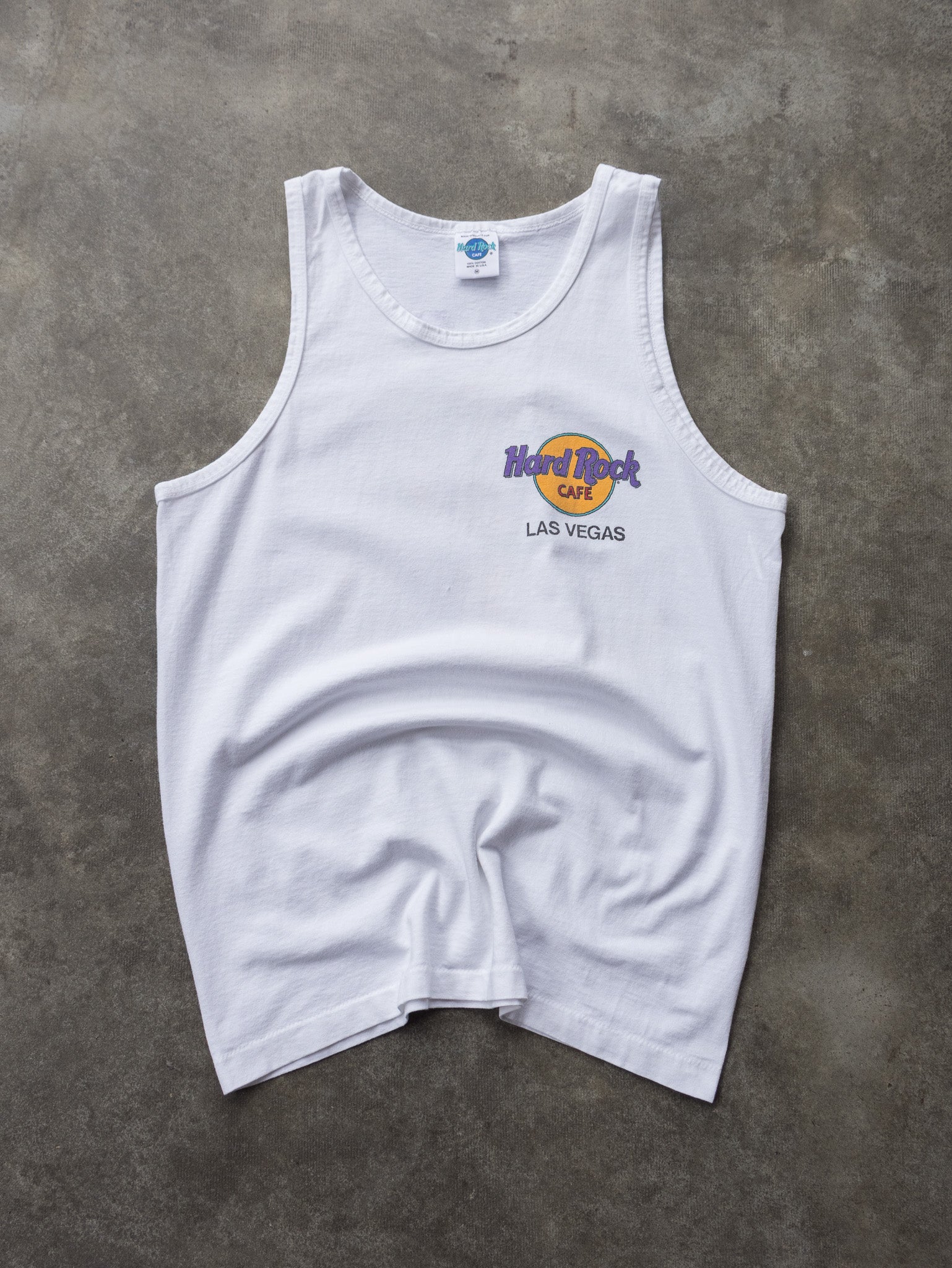 Vintage 90s White Hard Rock Cafe Las Vegas Tank (M)