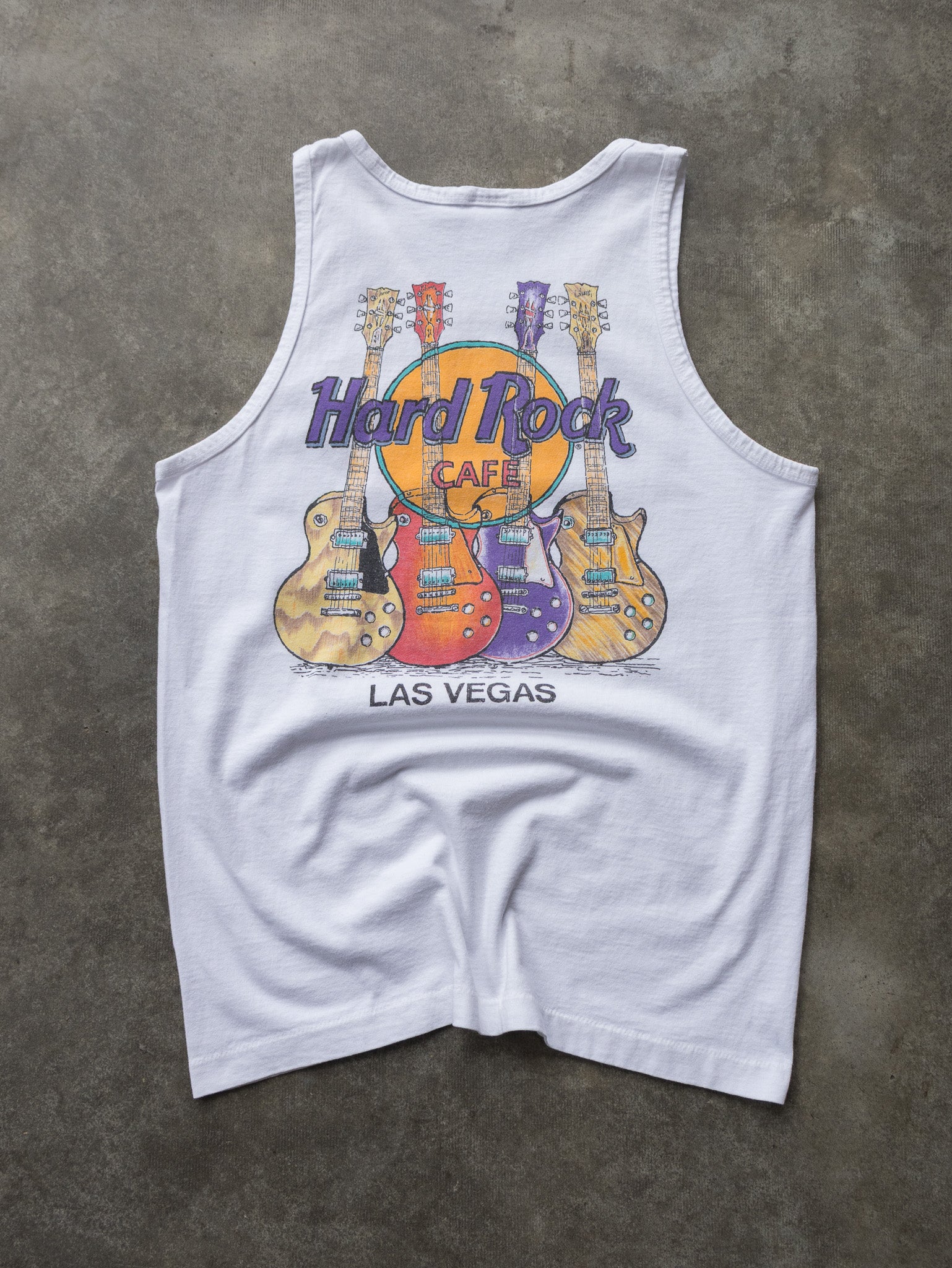 Vintage 90s White Hard Rock Cafe Las Vegas Tank (M)