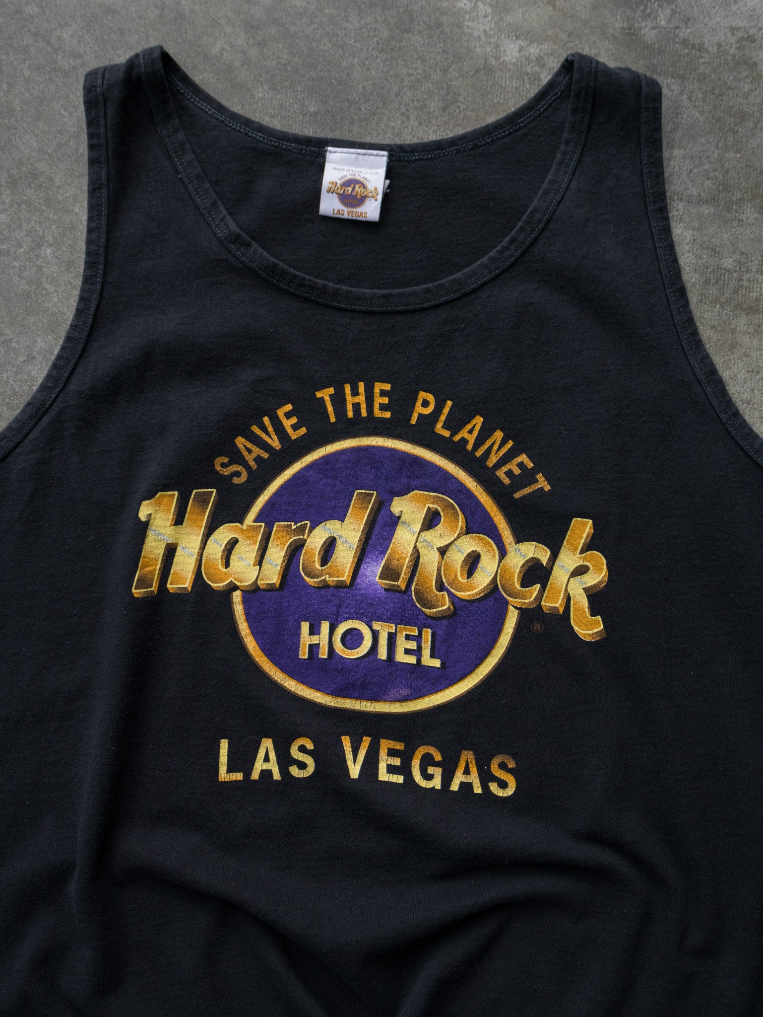 Vintage 90s Black Hard Rock Hotel Las Vegas Tank Top (XL)