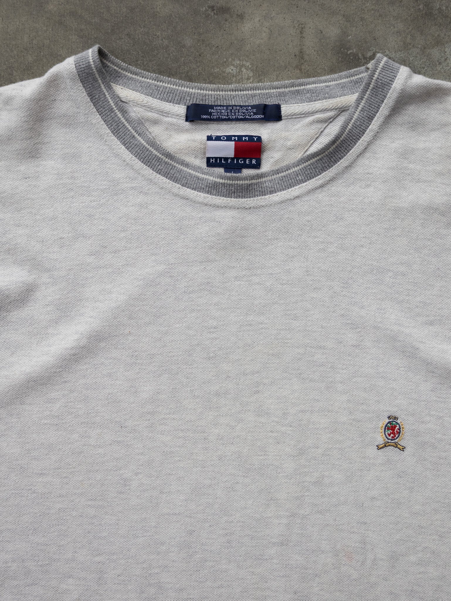 Vintage Grey Tommy Hilfiger Tee (L)