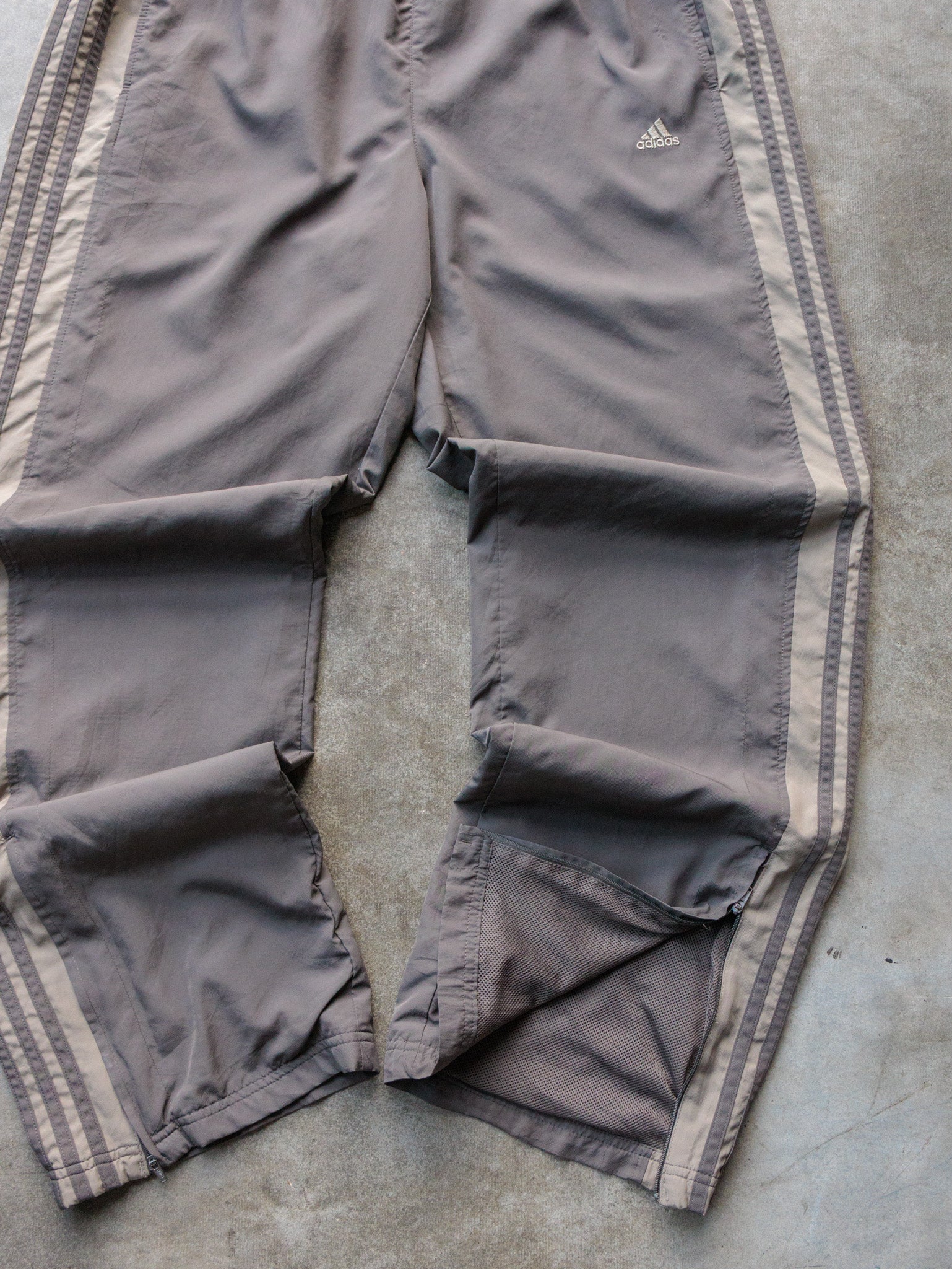 Vintage 00s Taupe Adidas Track Pants (XL)