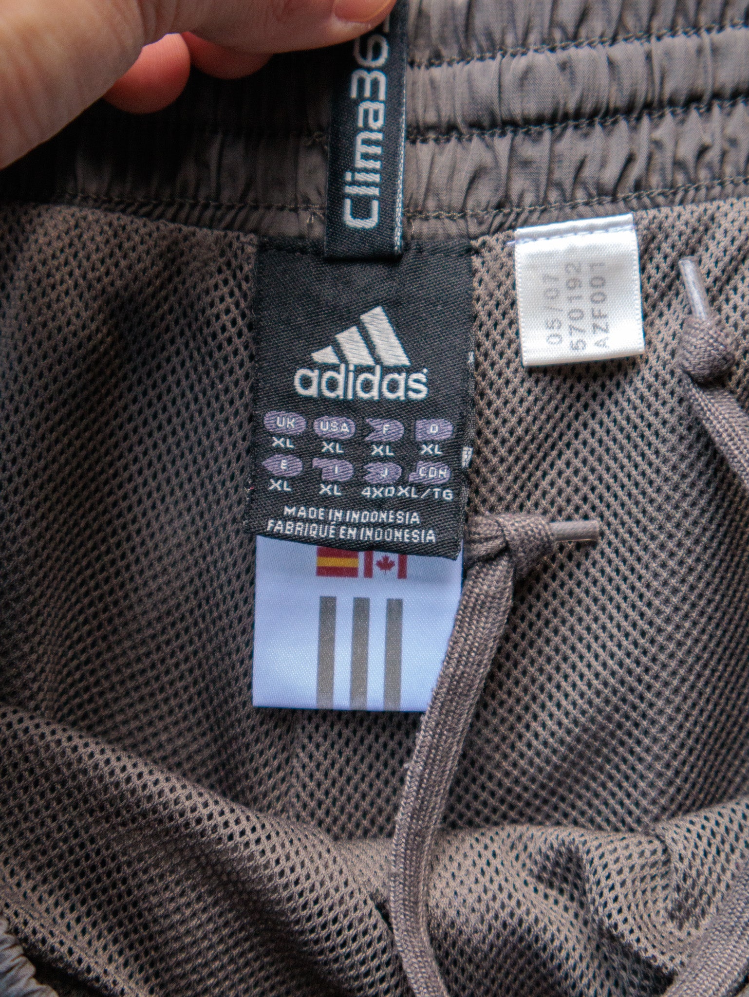 Vintage 00s Taupe Adidas Track Pants (XL)