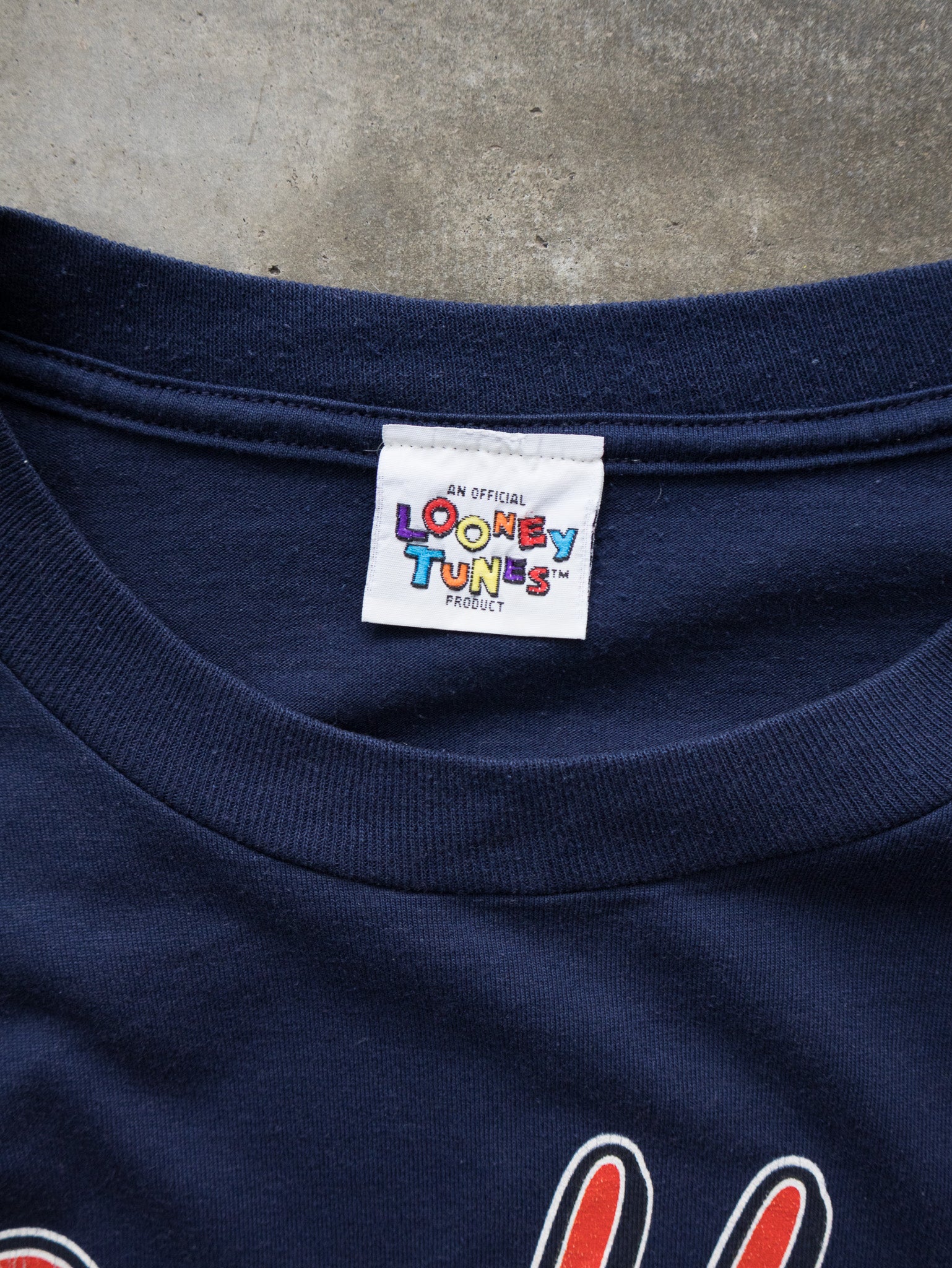 Vintage 1996 Navy Looney Tunes Buffalo Tee (2XL)