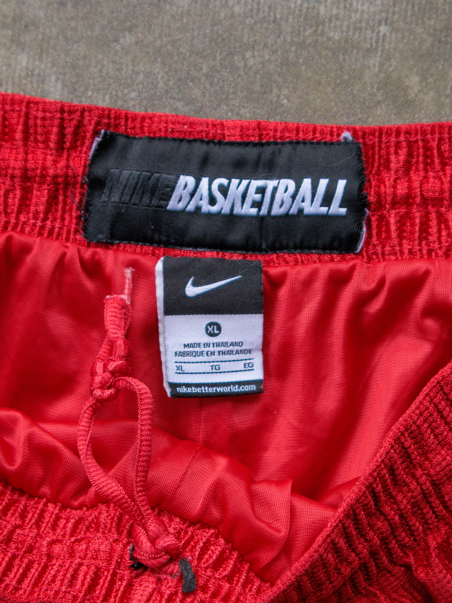 Vintage Red Nike Basketball Shorts (XL)