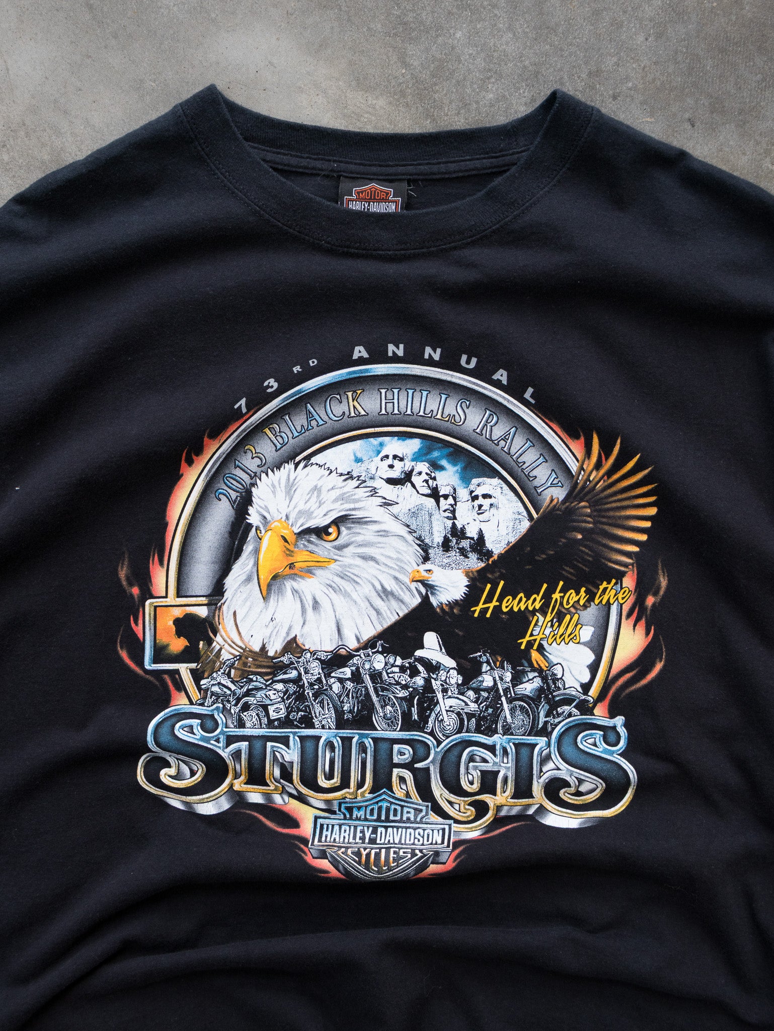 Vintage 2013 Black Harley-Davidson Sturgis Tee (2XL)
