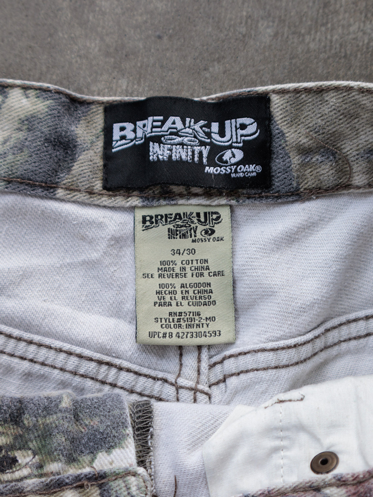 Vintage 00s Brown Mossy Oak Break-Up Infinity Camo Pants (W34)