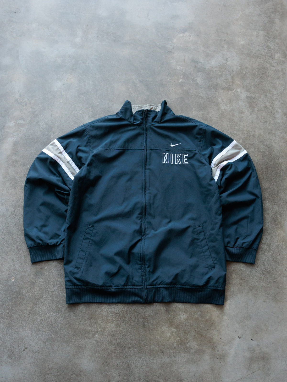 Vintage 00s Navy Nike Track Jacket (Women's XL)