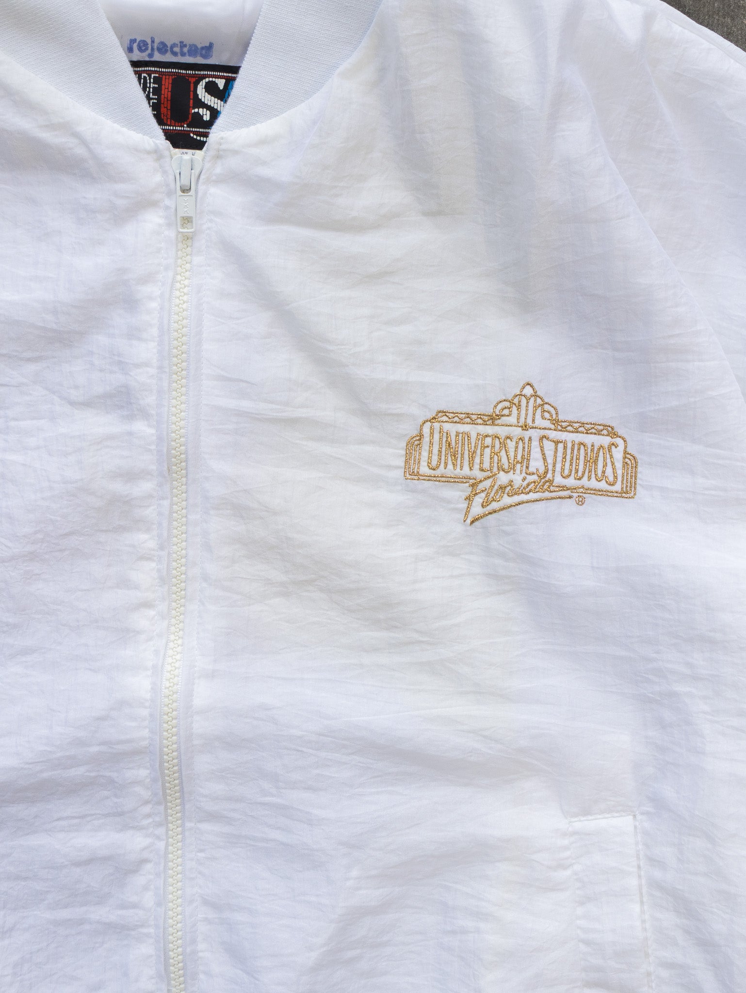 Vintage 90s White Universal Studios Florida Jacket (2XL)