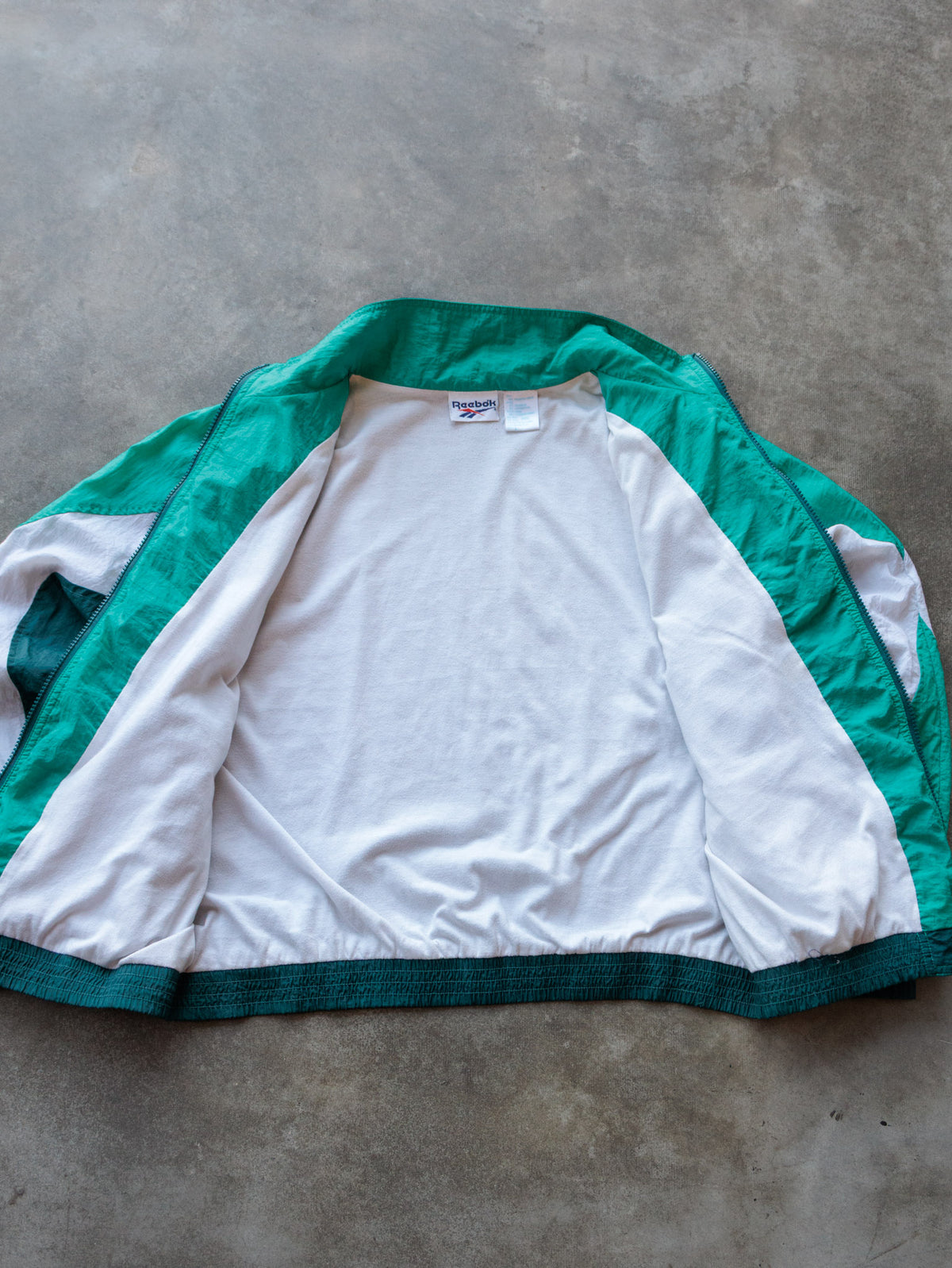 Vintage 90s Green Reebok Colourblock Jacket (L)